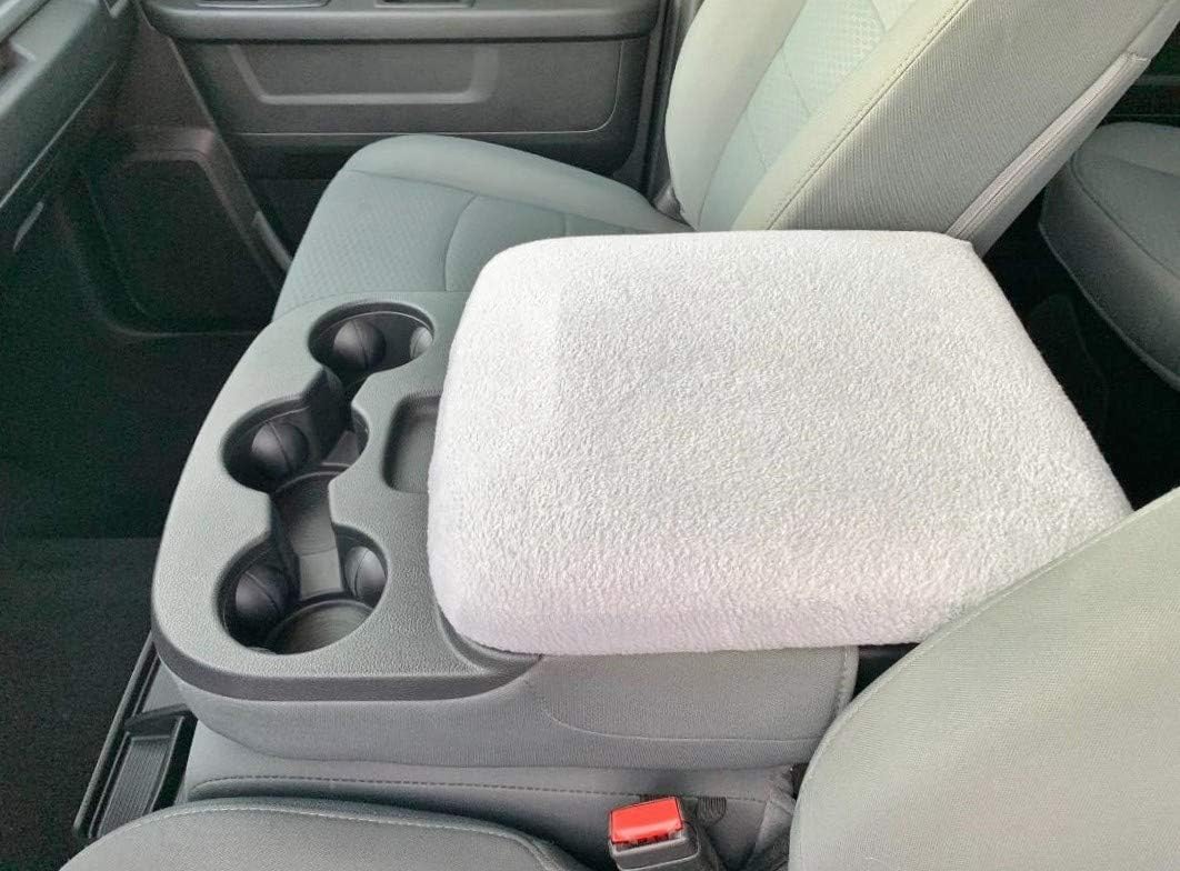 Car Console Covers Plus Made in USA Designed for Ram Classic and All Bucket Seat Models 2014-2026 Fleece Auto Armrest Center Console Cover Mossy