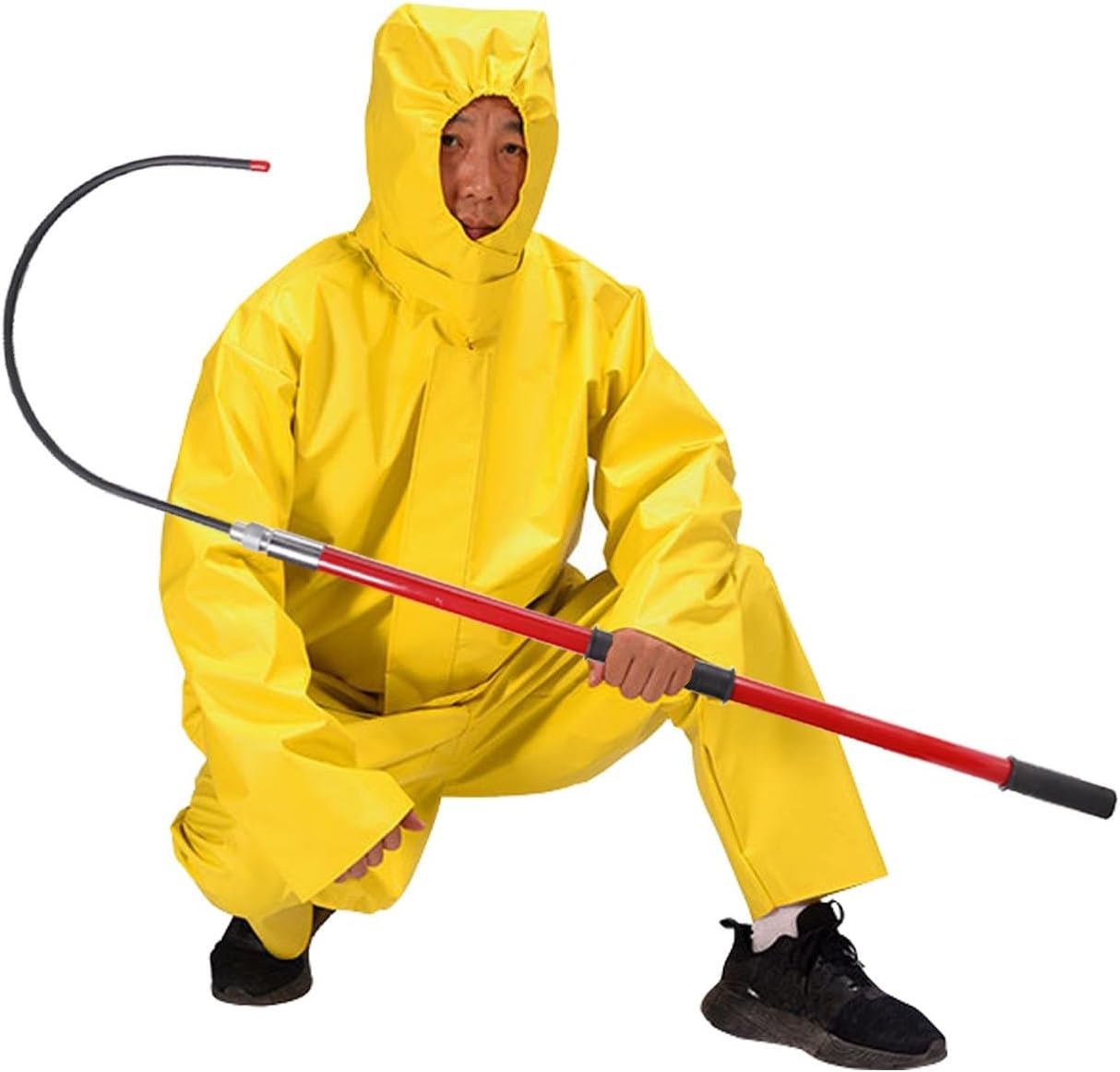 High Voltage Rescue Hook - Insulated Electrician Hot Stick, Portable Safety Pole for Electricians, Electrical Rescue Tool (Red, 2m/6.6ft) - Life Saver Equipment