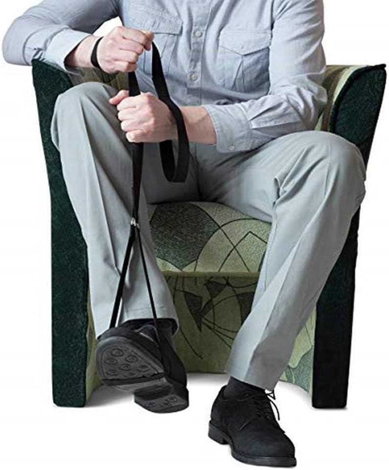 (2PCS) 44" Long Leg Lifter Strap + Sock Aid Assist with Foam Grip Handles Easy On and Off : Health & Household