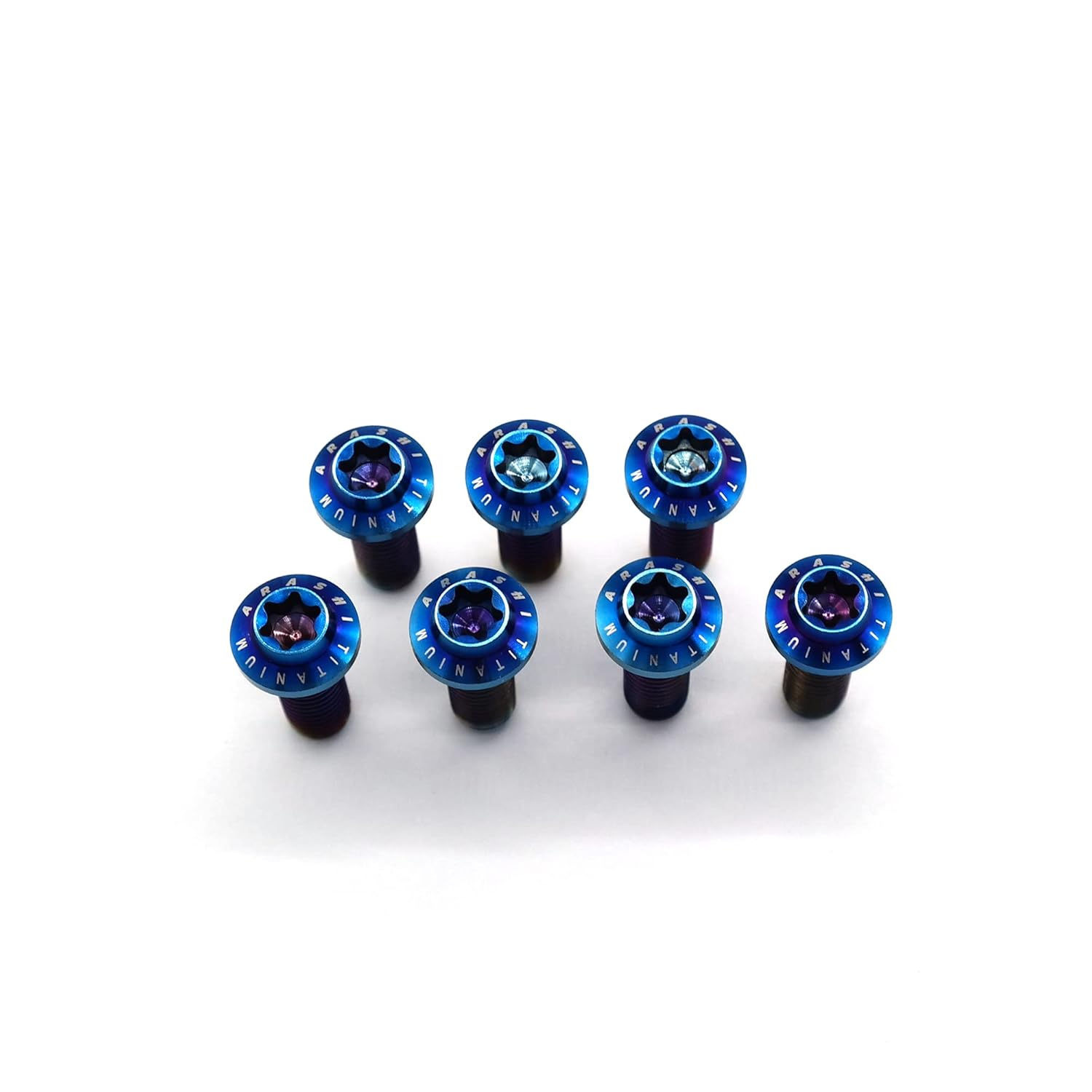 Arashi Front Brake Disc Rotors Mounting Bolts for Yamaha RD350LC 85-93 /RD500LC 84-88, SRX600 86-87, XJ600 83-91, FZ750 Genesis 87-88, FZX750 FAZER 86-90 Titanium Tapered Torx Screws M8x22 12 Pcs