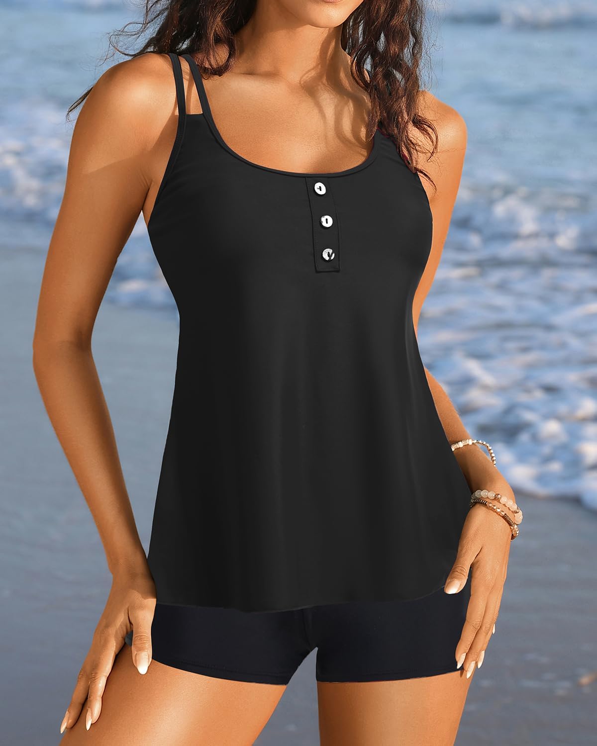 Women Tankini Swimsuit with Shorts - Flowy Two Piece Swimsuits Tummy Control Bathing Suits 2025 Swimwear - Image 2