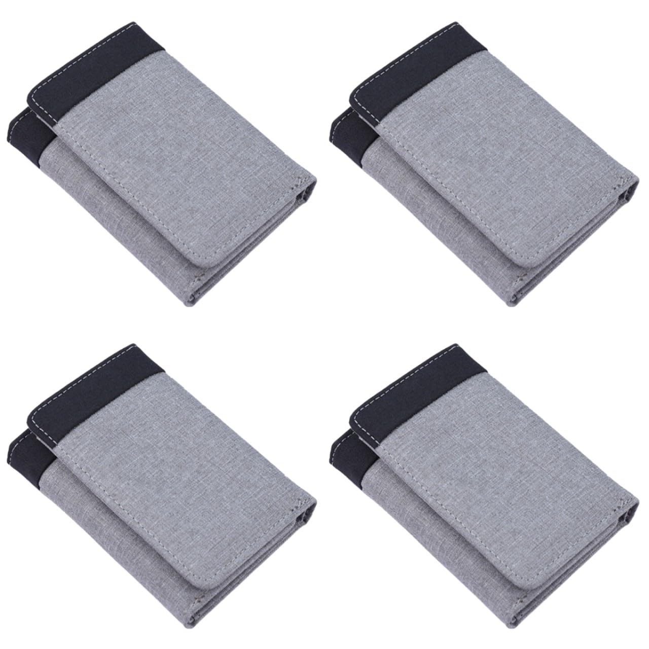 4piezas Cartera Tarjetero para Hombre Canvas Organizador De Tarjetas De Identificación y Crédito Práctico y Ligero para Oficina y Viajes