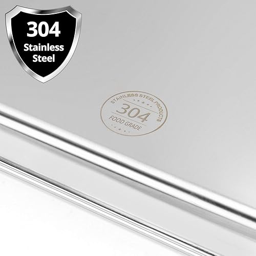 Miniatura 2 de QWORK Bandeja quirúrgica de acero inoxidable, para instrumentos médicos, tatuaje, suministros quirúrgicos, 15 3/4 "x 11-13/16" × 15/16", bandeja 1