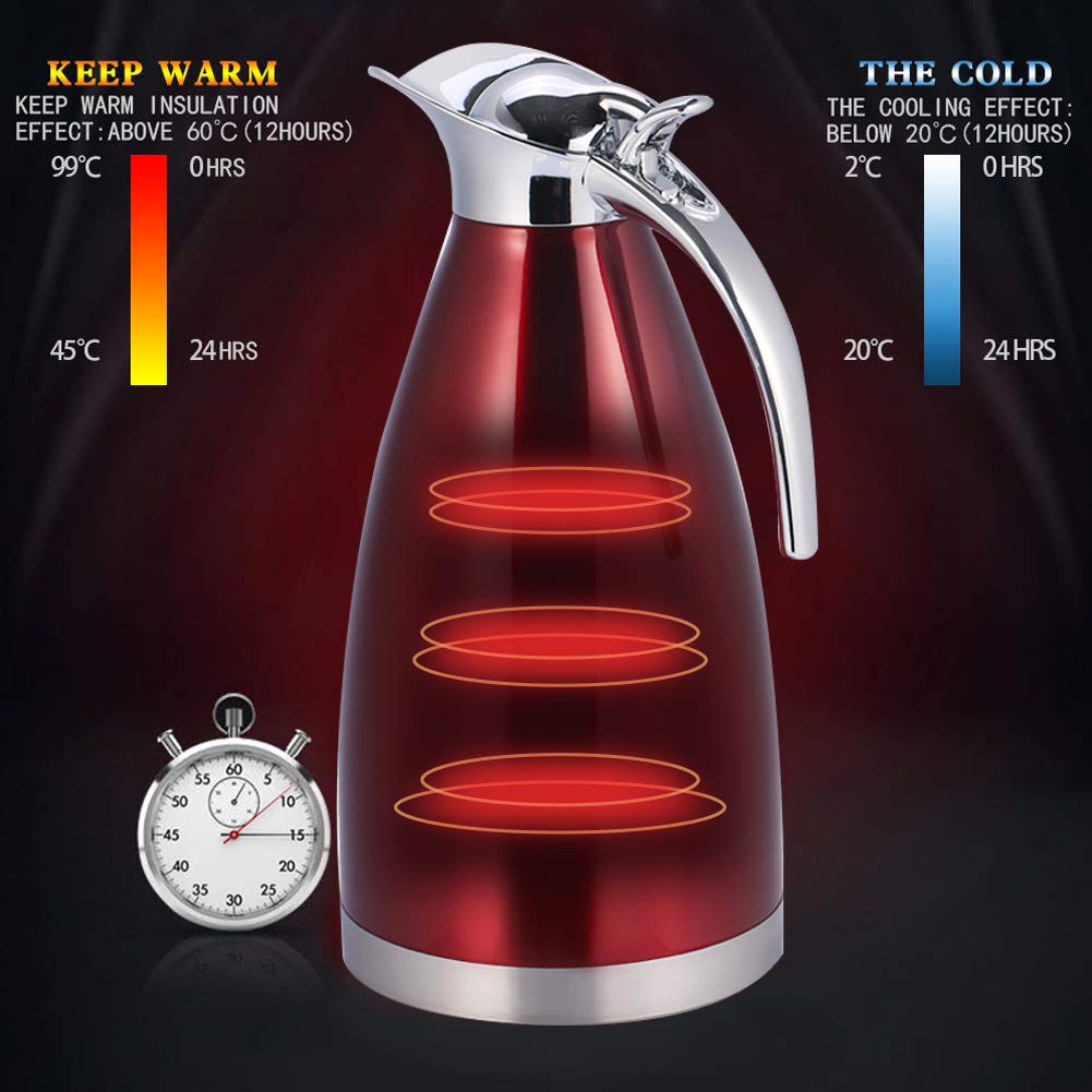 Pichet Isotherme Thermos Sous Vide Isolé Acier Inoxydable Carafe à Café