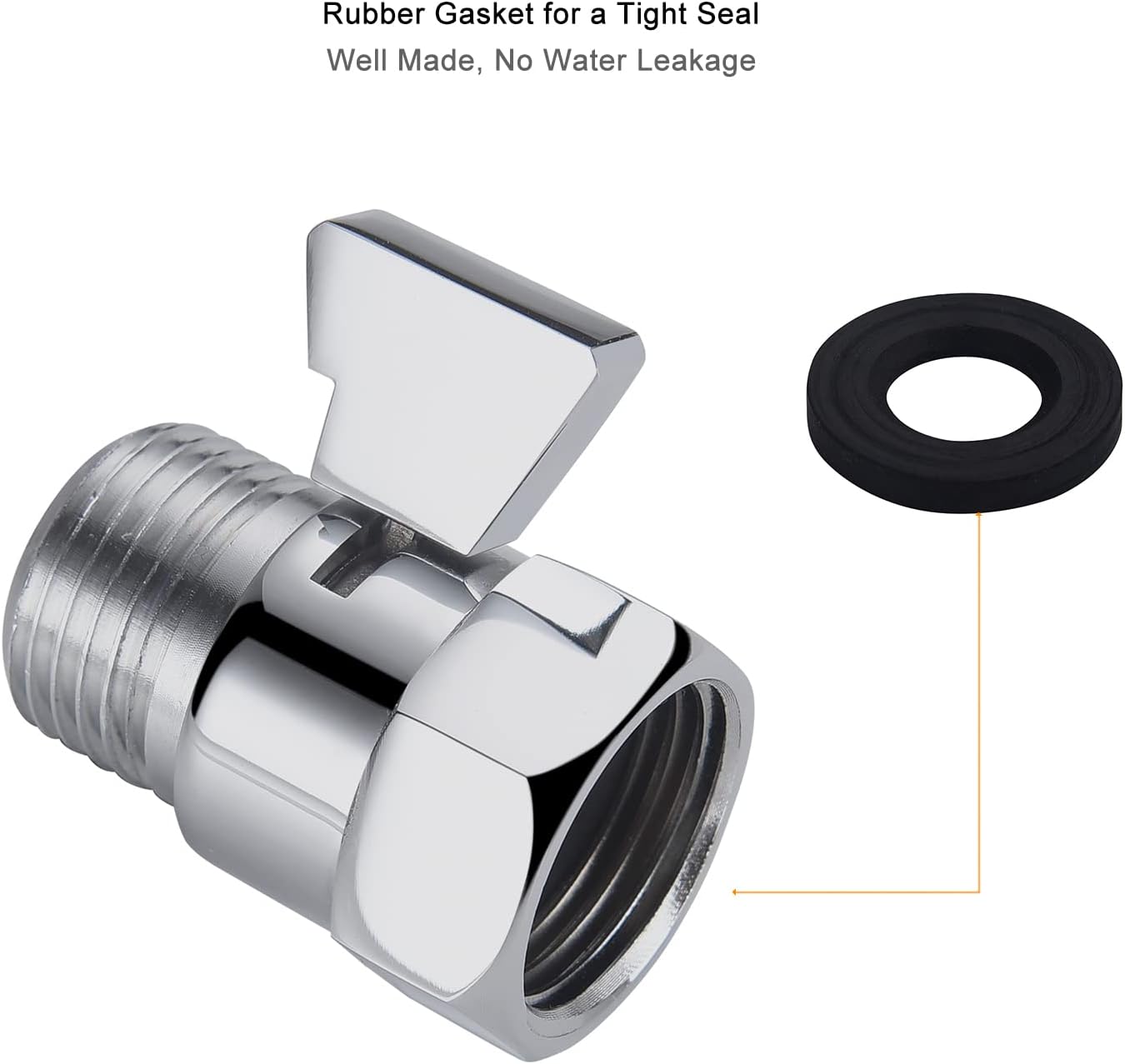 Angle Brass Shut Off Vae for Handheld Shower, Water Prure Regulator