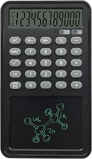 yeacher Calculadora Calculadora de mesa com tela de escrita LCD de 12 dígitos Tela de LCD de 3,5 polegadas com botão de apagamento de caneta Design fino e leve para alunos Diários e reuniões básicas de