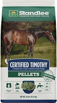 Standlee Certified Timothy Pellets for Horses, 40 lbs