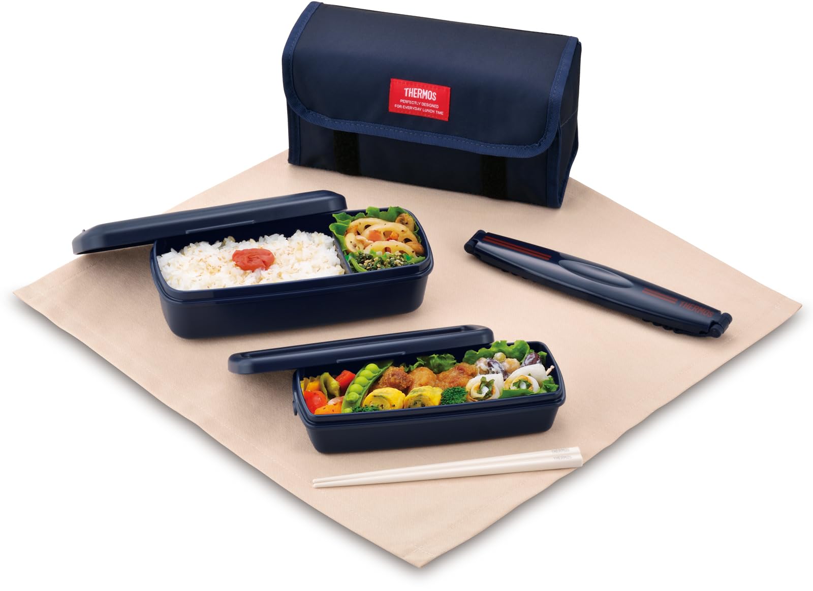 サーモス(THERMOS) DJB-906W DPNV DJB-06 Fiambrera, polipropileno, azul marino profundo