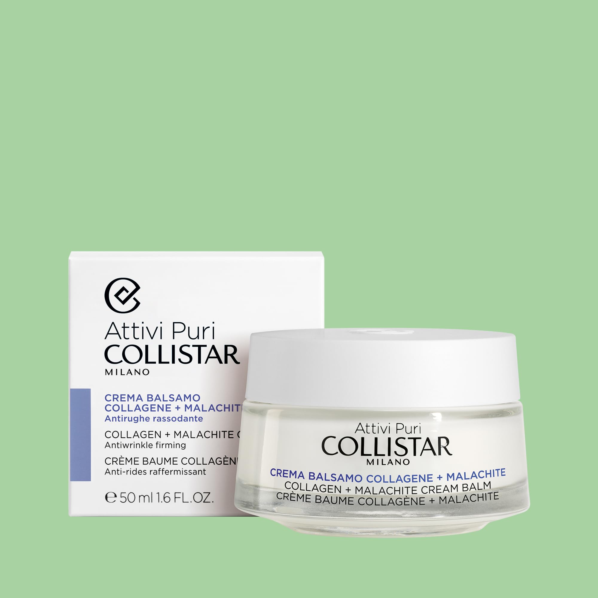 Collistar Attivi Puri Cofanetto Regalo Donna Anti-Età, Crema Balsamo Collagene + Malachite 50ml, Gocce Acido Ialuronico + Poliglutammico 5ml, Contorno Occhi Acido Ialuronico + Peptidi 5ml