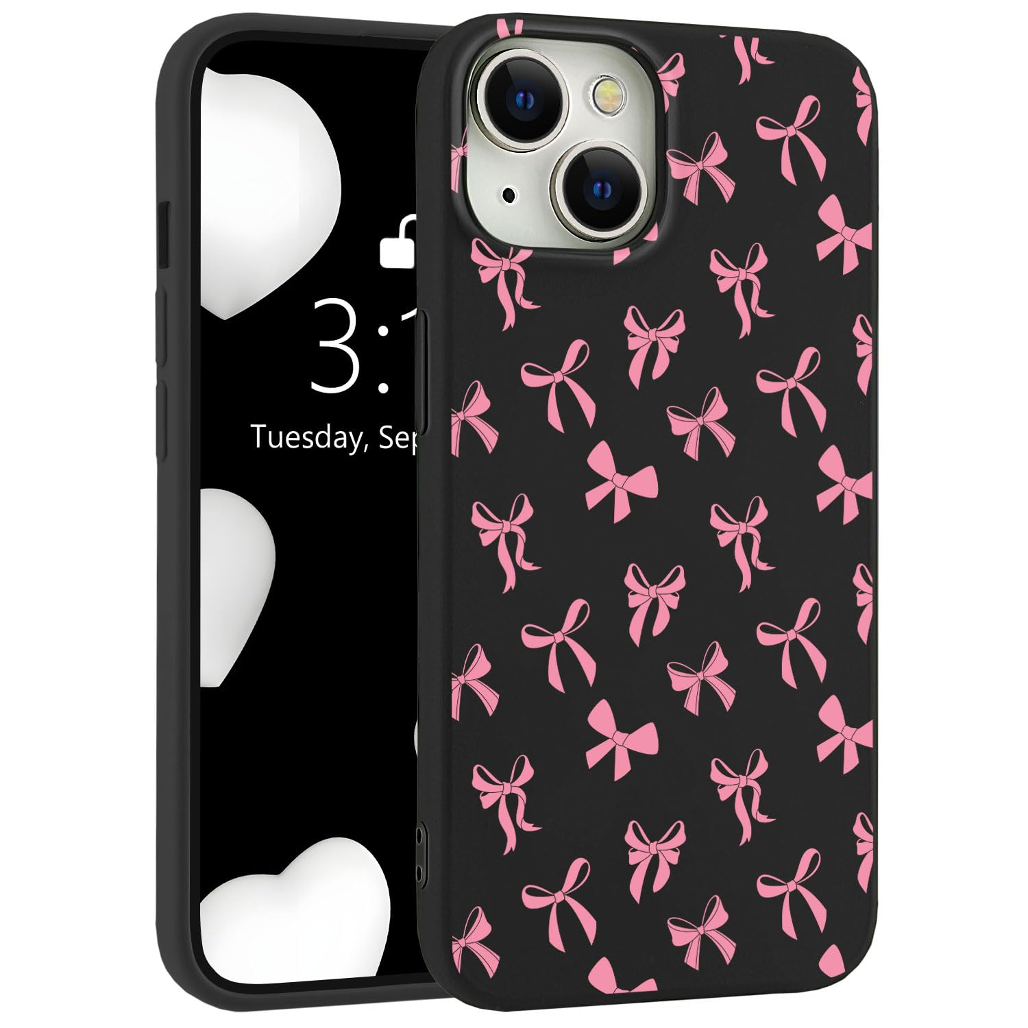 Amazon.com: LuminousGuard for iPhone 16 Pro Max Case, Cute Kawaii Pink Bow  Black Liquid Silicone Phone Case Slim Fit Soft Gel Rubber Protective Phone  Cover for Women Girls : Cell Phones &