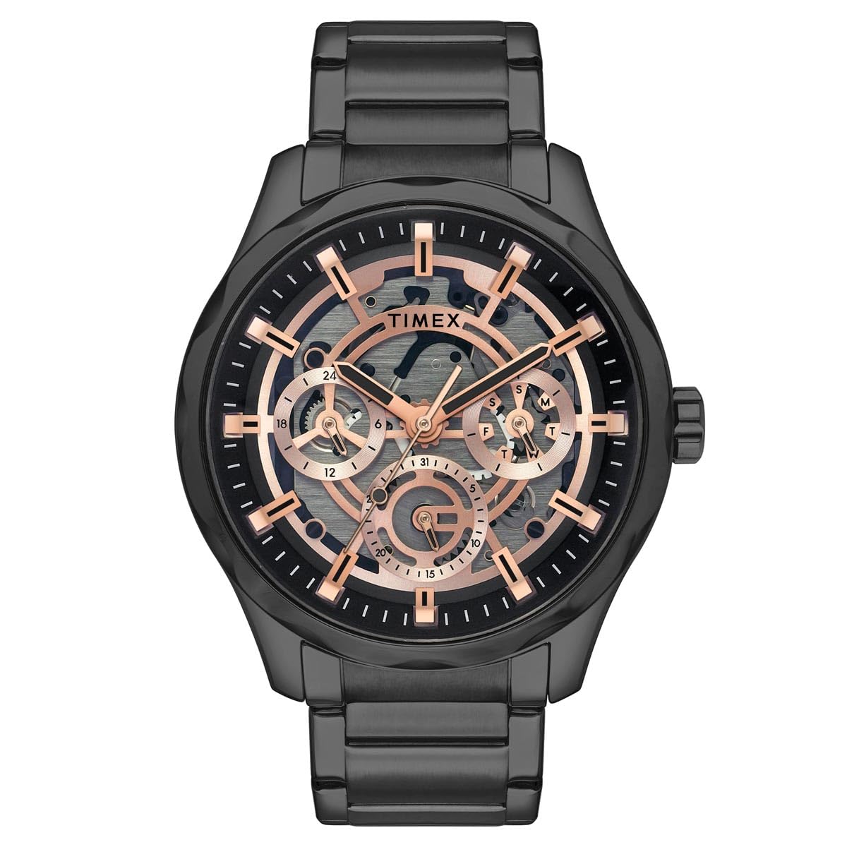 TIMEX Men Black Round Dial Analog Watch - TW0TG7630 (B0D95XS8C2) Amazon Price History, Amazon Price Tracker