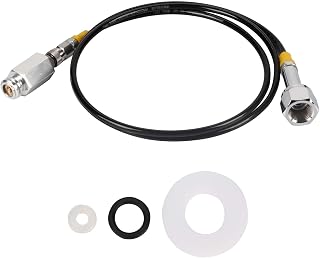Kit d'adaptateur de tuyau externe de soude de CO2 de fil CGA320 robuste flexible facile à connecter pour les distributeurs de boissons de fabricants de soude noir 1,7 m ave