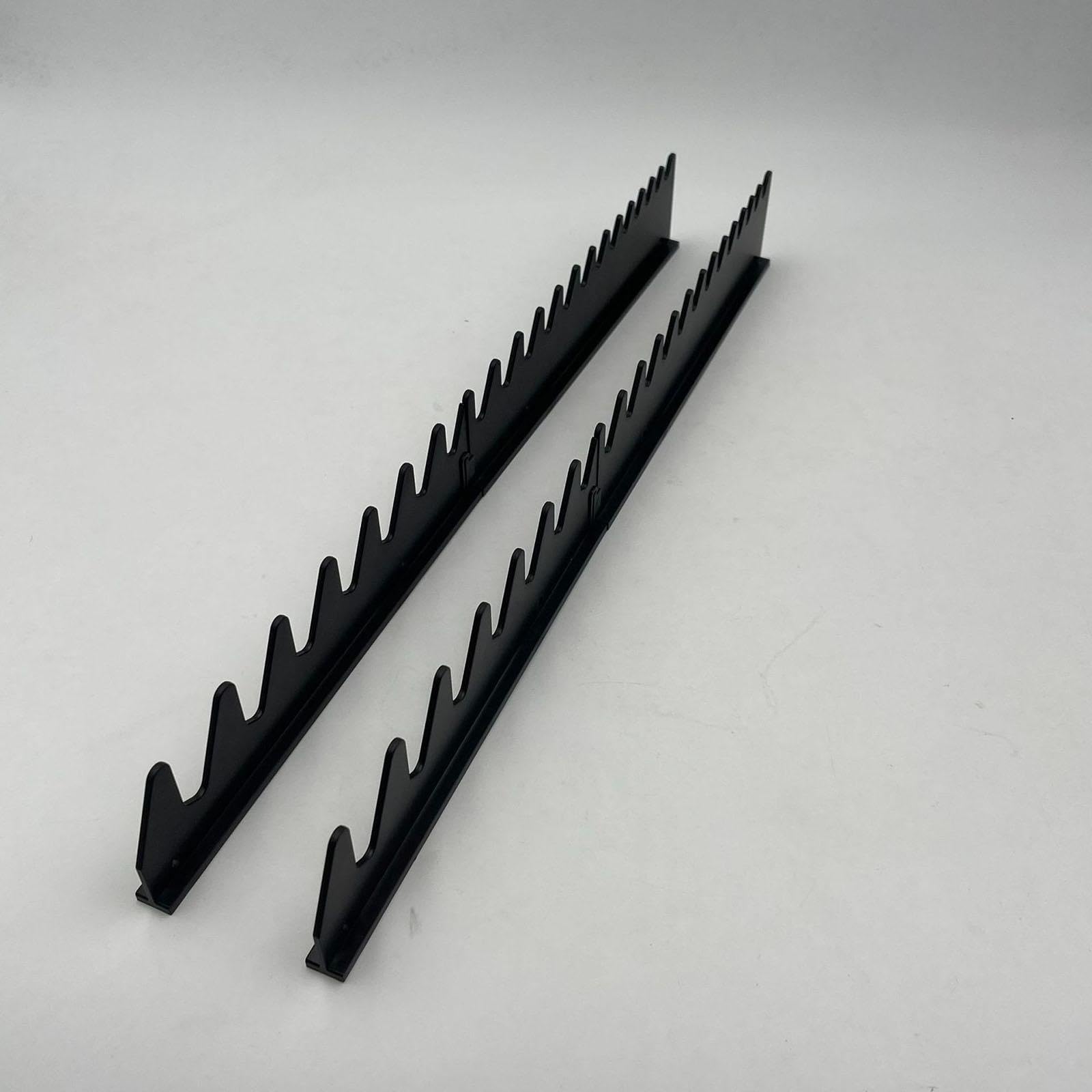 Juego de 2 Piezas para Organizar Llaves, con Soporte Portátil para Herramientas Fabricado en PP, de Montaje Rápido Y Estable, Ideal para Talleres, negro largo y corto
