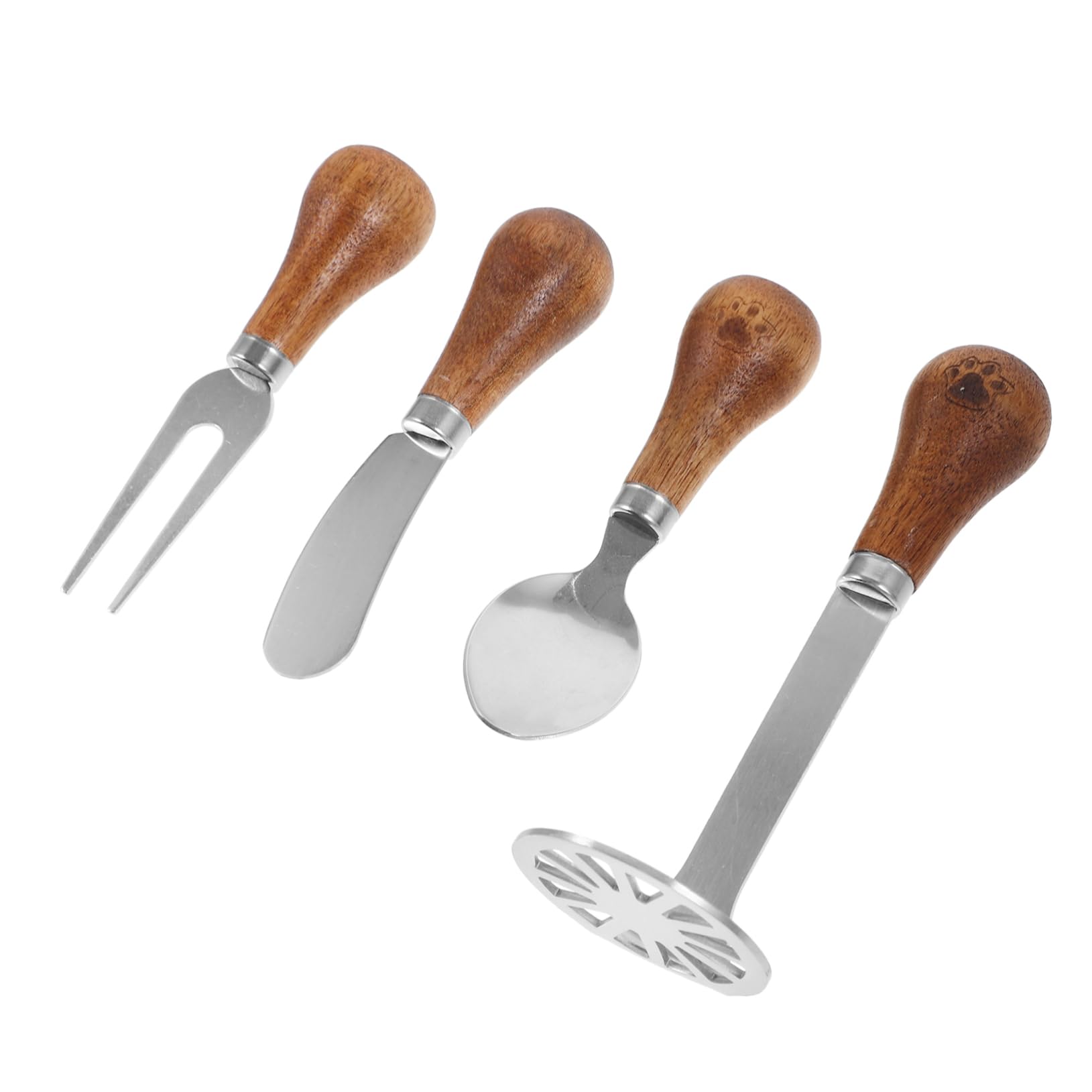 COLLBATH 1set Cheese Cutter Handles Butter Spatula and Potato Masher for Baking and Charcuterie Boards Easy to Clean Kitchen Utensils