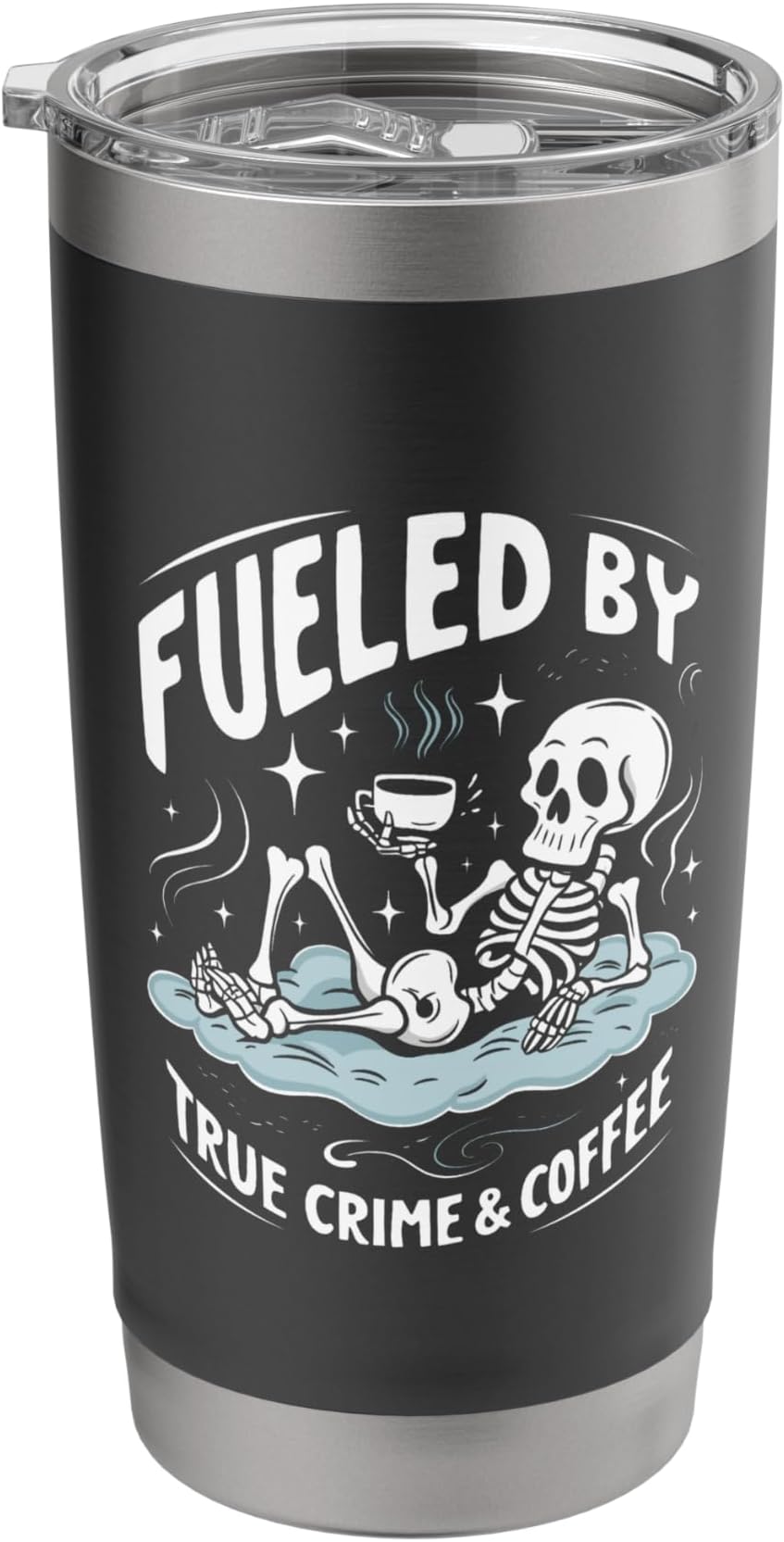 Fueled By True Crime & Coffee Stainless Steel Insulated Tumbler