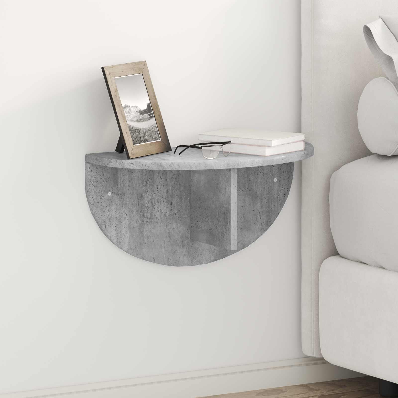 Étagère murale gris béton en bois d'ingénierie pour décoration