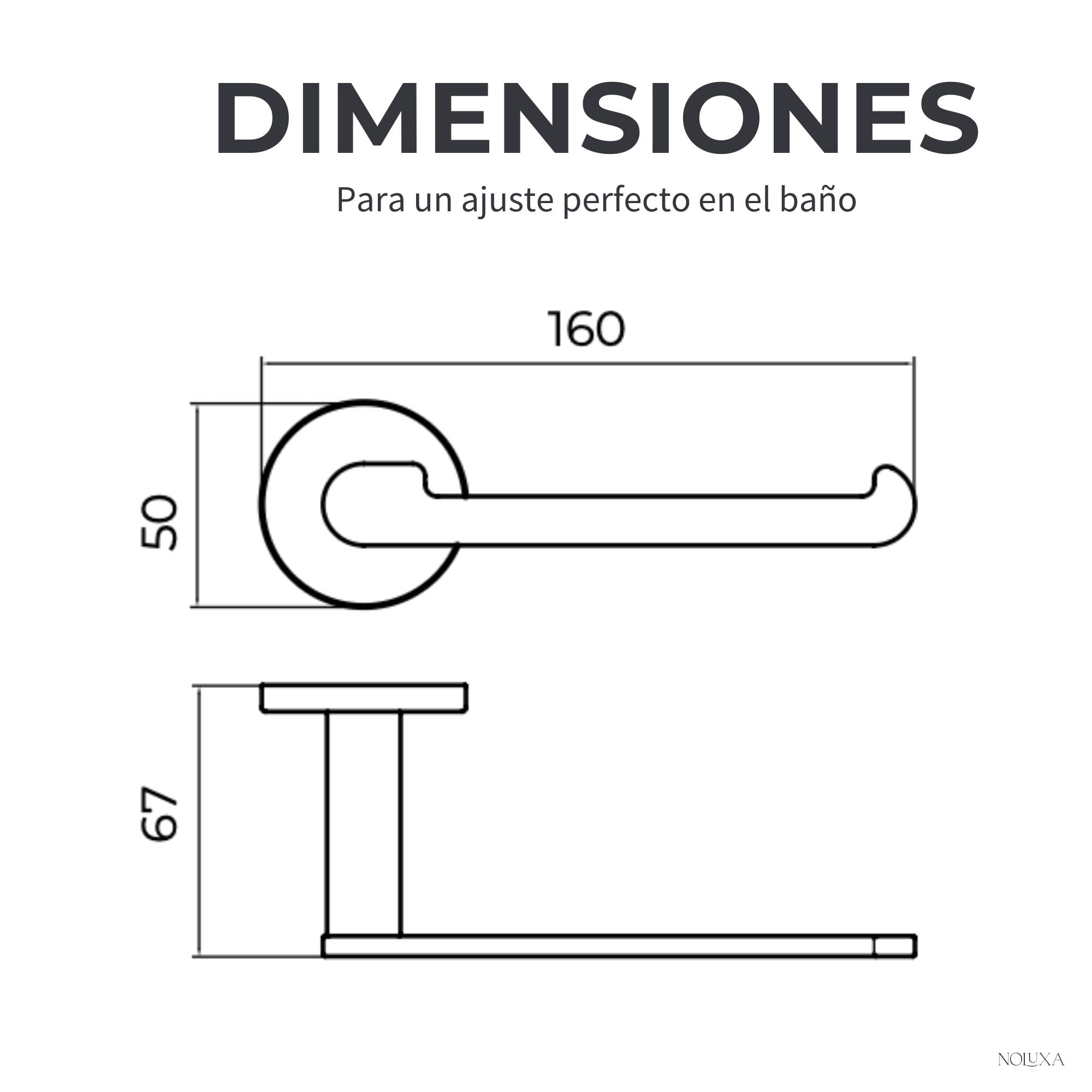 IMEX - Portarrollos Adhesivo Papel Higienico Negro | Portarrollos Baño sin Taladro en Acero Inoxidable S.304 | Resistente a la Humedad y Corrosión | Doble Sistema de Fijación (Atornillado o Pegado)