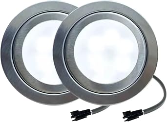 2Piece 12V DC Ductless Cooker Range Hood Light Lamp 1.5W Equivalent 20W Halogen Frosted Glass Compatible Electronic BallastWarm White 3000K,SM Connector_NO [Energy Class A]