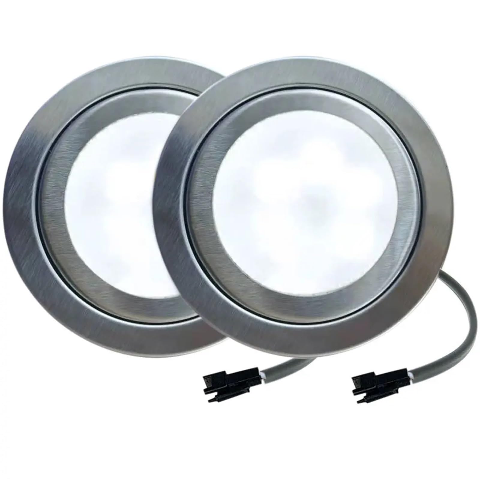 ruehalf 12V DC Ductless Cooker Range Hood Light Lamp 1.5W Equivalent 20W Halogen Frosted Glass Compatible Electronic Ballast(Warm White 3000K,SM CONNECTOR_NO)