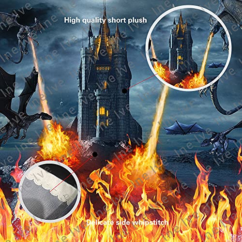 Fantasy Medieval Dragon Tapestry Wall Hanging 80 * 60In Mystical Game Theme Fire Dragon Poster Castle Tapestries Decoration For Teens Bedroom Living Room Gtwhie436 #TOP3