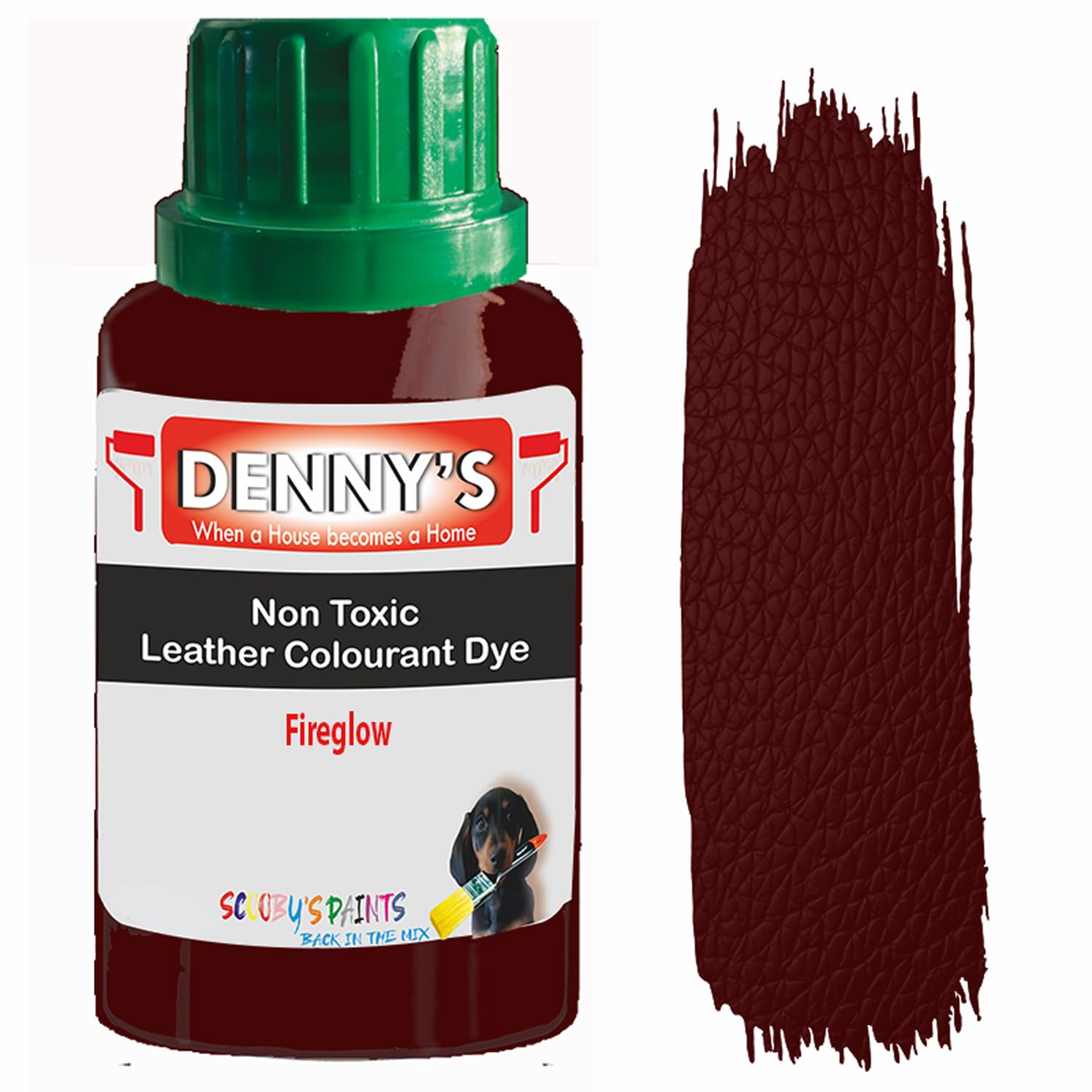 All in One Leather Colourant Self Seal Leather Dye Repair Paint for Furniture, Sofas, Car Seats (Fireglow, 250ml Bottle) — image 1