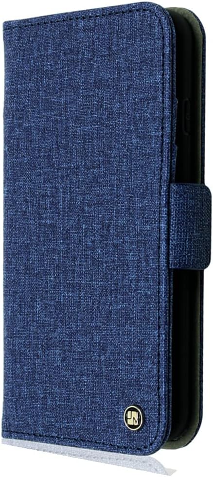 OCCA iPhone Xs/X Casual Flip Case with Zipper Pocket/Coach Flip Case for iPhone X Navy BLOCCS2004-NV