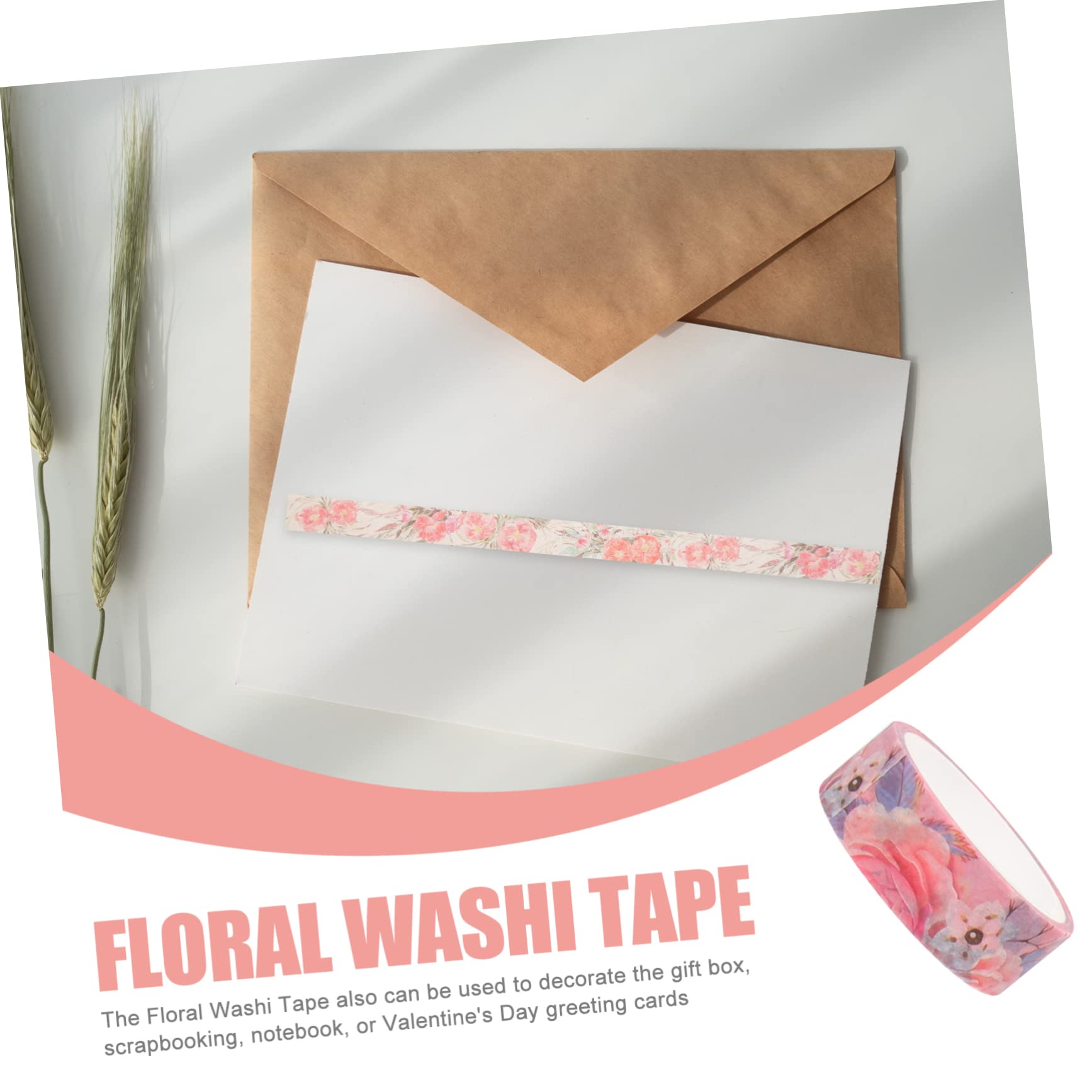 EXCEART 40rotoli Nastro Washi Decorativo Con Motivi Floreali Per Fai Da Te Per Scrapbooking e Pianificatori Facile Da Applicare e Rimuovere Di Adesivi Per Decorazioni Artigianali