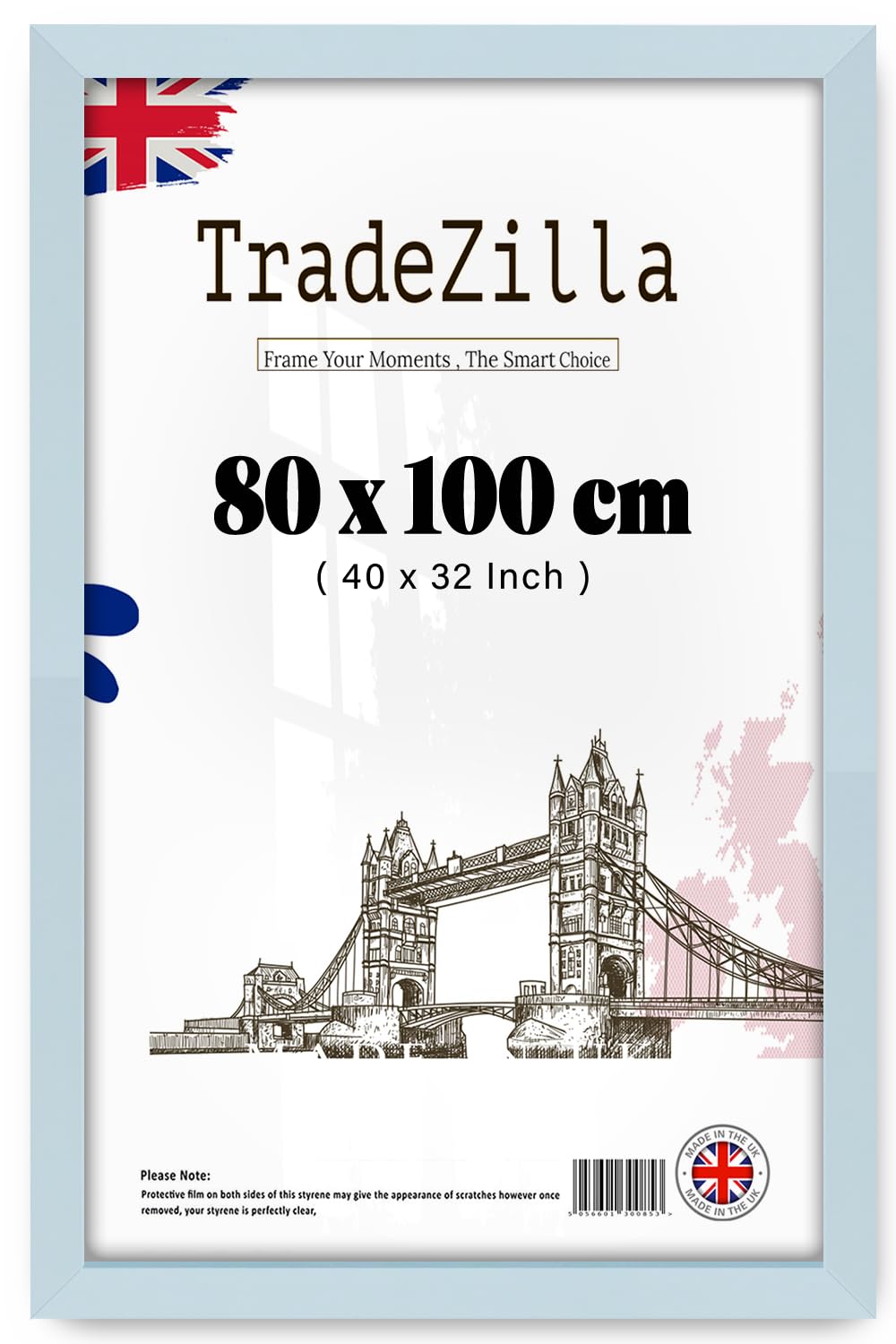 Tradezilla Light Grey | Superior (80 X 100 Cm) Poster 40" X 32" Poster Frame / 800 X 1000 Mm Frame| Landscape/Portrait - [ ]