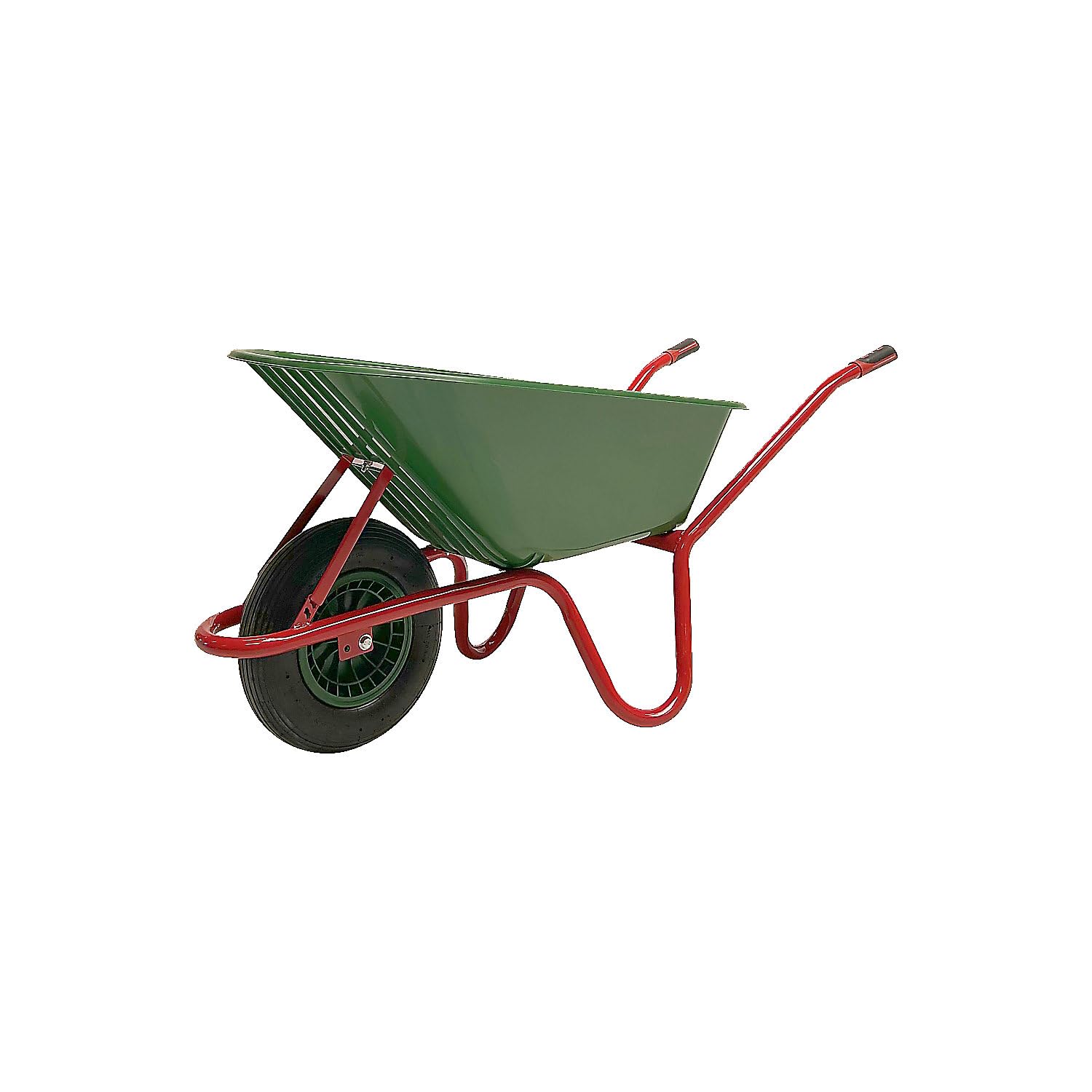 kaiserkraft | Kompaktkarre | Mit Kunststoff-Mulde, grün, LxB 1600 x 580 mm, 100 l