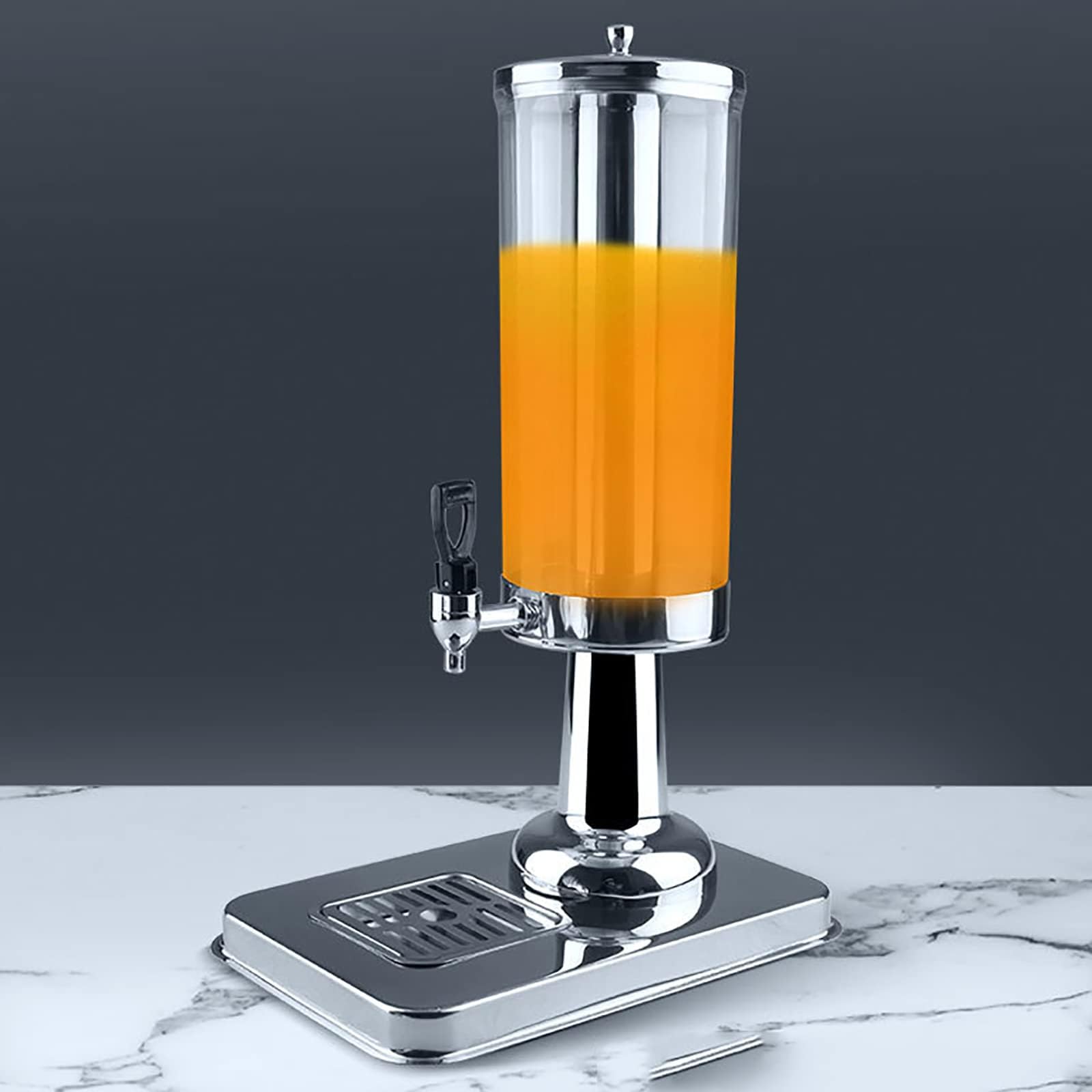 Dispensadores de bebidas de acero inoxidable, máquina comercial de bebidas frías de 3 litros, dispensador de zumo de frutas con soporte y grifo, for el hogar, restaurante y fiesta