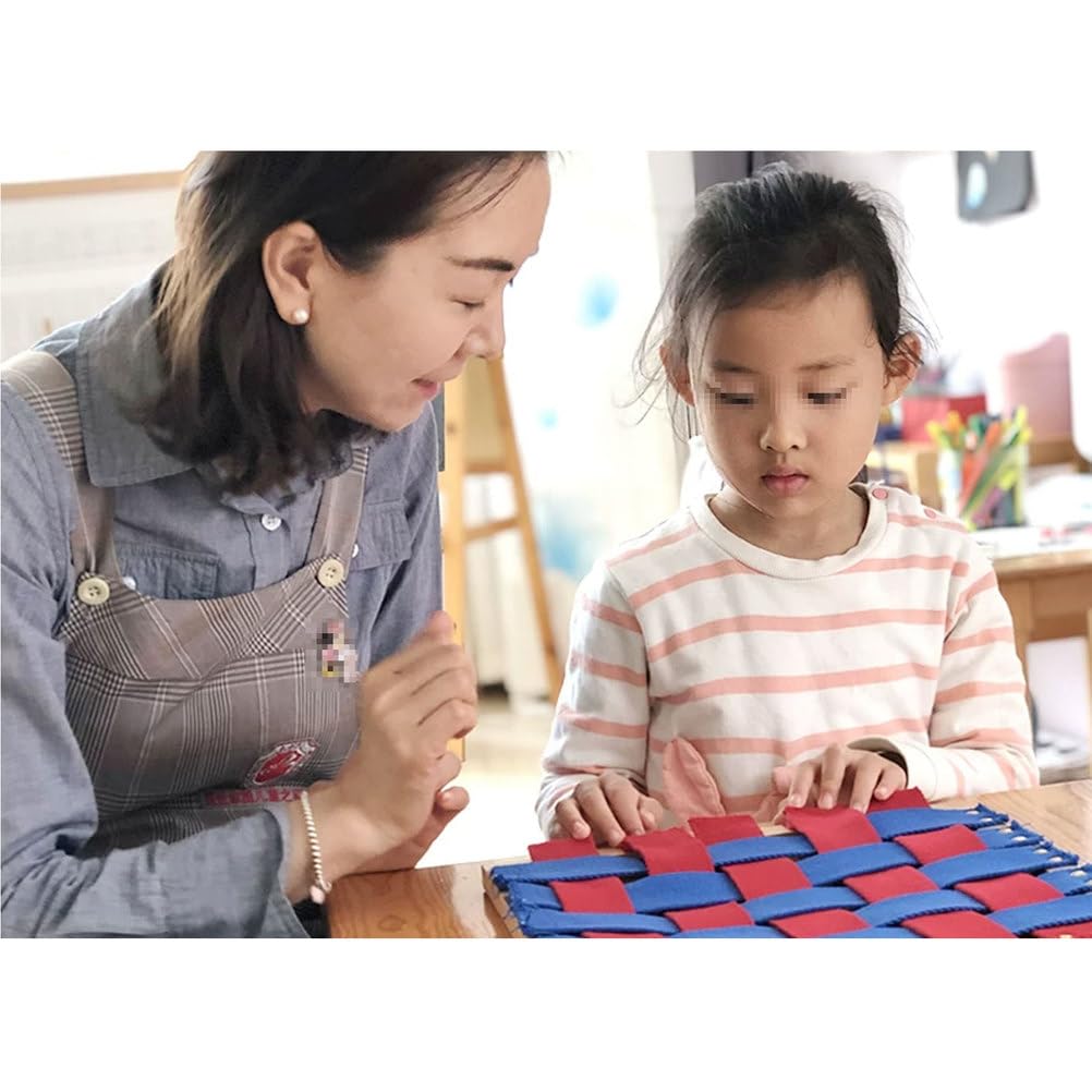 Montessori Webrahmen Spielzeug | Schnür-Webbrett für Kinder, Hand-Auge-Koordination Feinmotorik-Training, Pädagogisches Bastelspielzeug