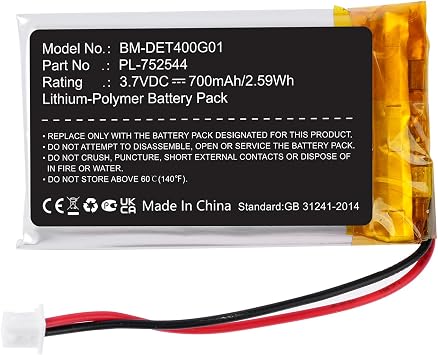 BN720LP PL-752544 Battery Replacement for EZ-900 Transmitters UL-1200 Transmitters ET-400 Transmitters 3.7V