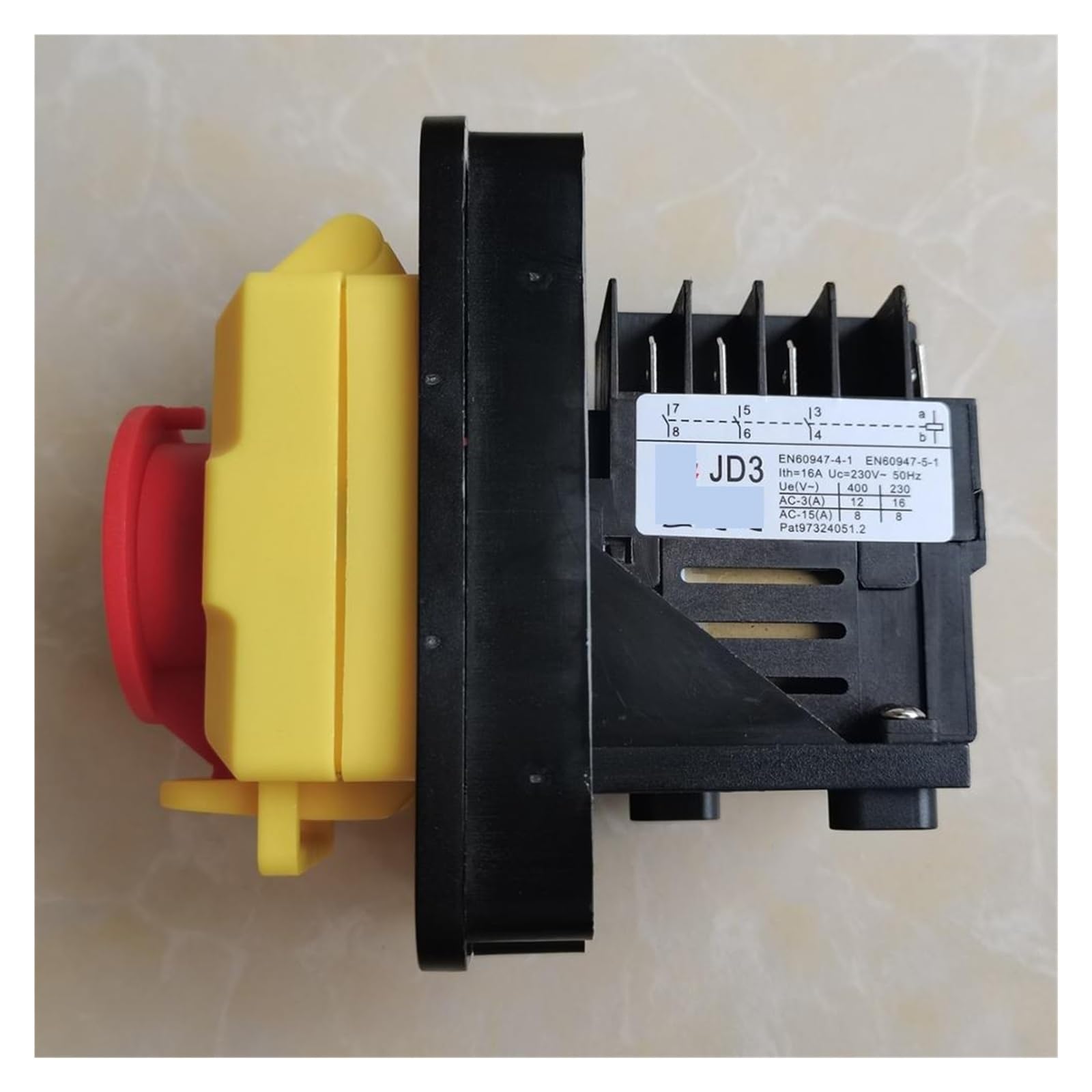 AARTERZZA Emergency Stop Switch KJD11 Electromagnetic Switch Emergency Stop Pushbutton Switches for Industrial Machine Tool Equipment JD3 Relay 4NO 5NO(8Pins-230V)
