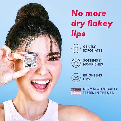 Miniatura 2 de Handmade Heroes Exfoliante Labial 100% Natural, Exfoliante de Coco Acondicionador Vegano - Exfoliante Suave, Pulidor y Exfoliador de Azúcar