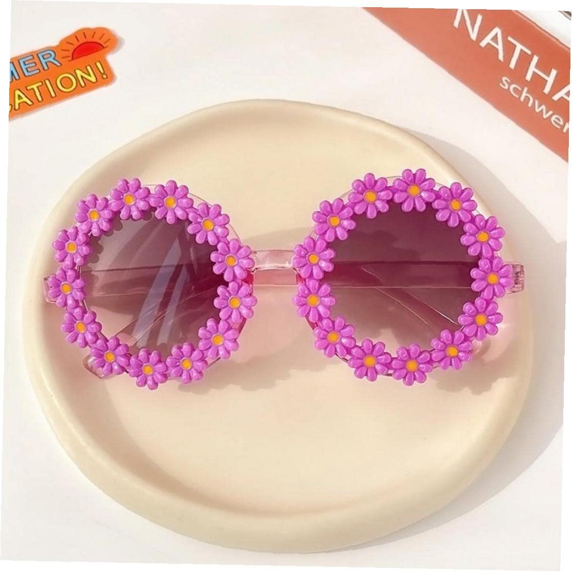 Dinghaole 2er Set Kinder-Sonnenbrillen - Blumen-Form Mit UV400 Schutz