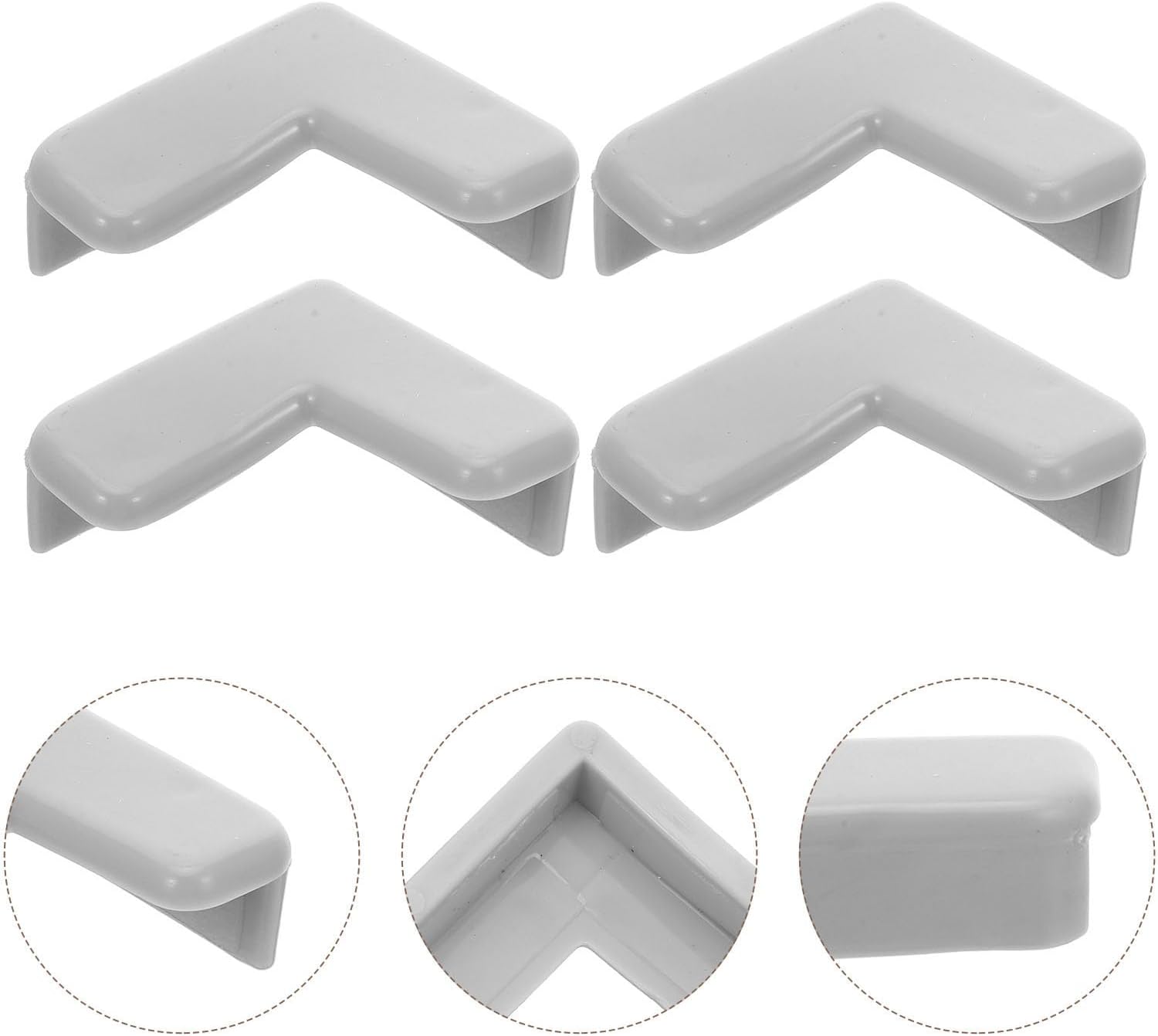 OUNONA 20pcs Silicone Corner Protectors for -Resistant Edge Guards, Colorful L-Shaped Corner Bumpers for Home Furniture Safety and Protection