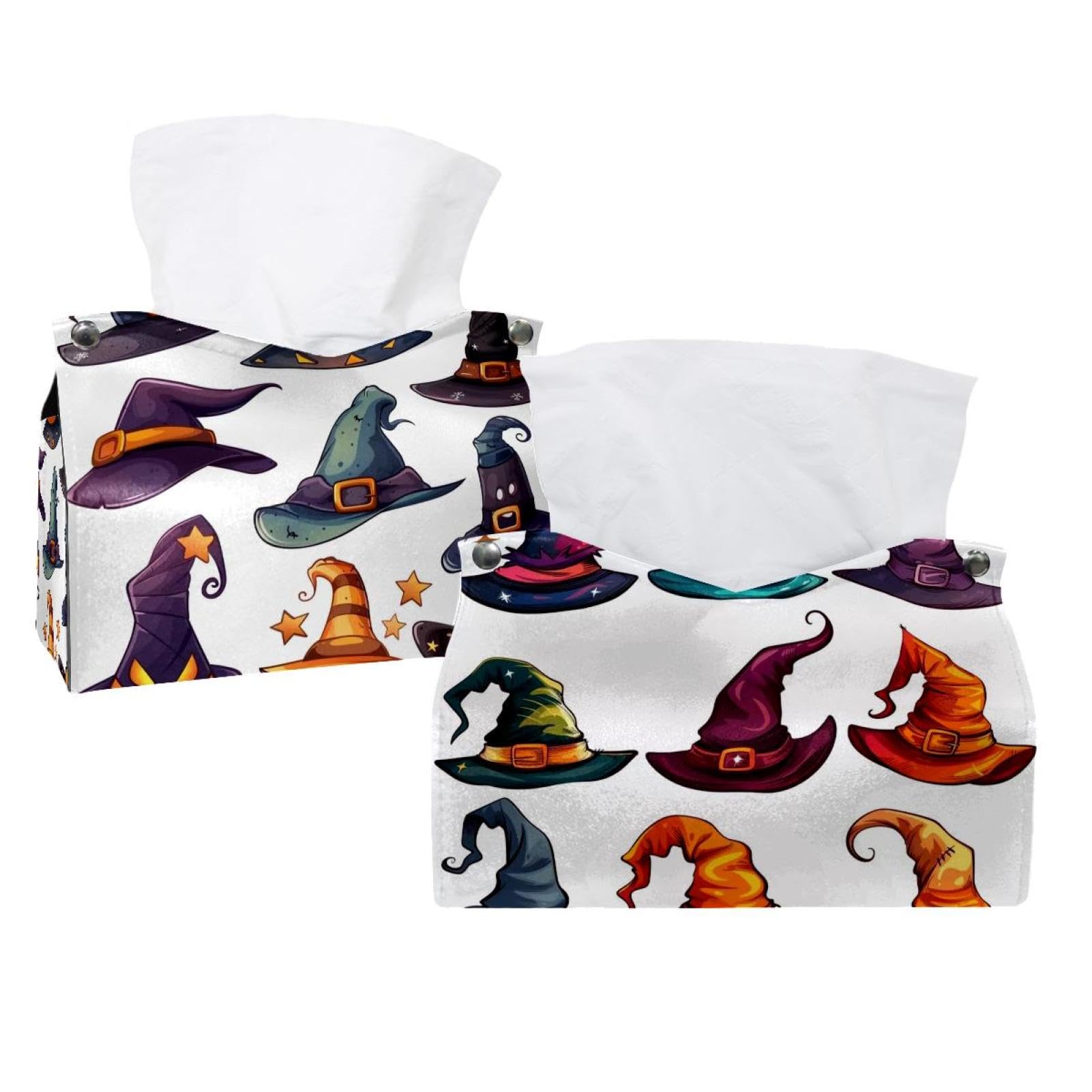 Boîte à mouchoirs Halloween lot de 2 pour décoration de table et hôtellerie