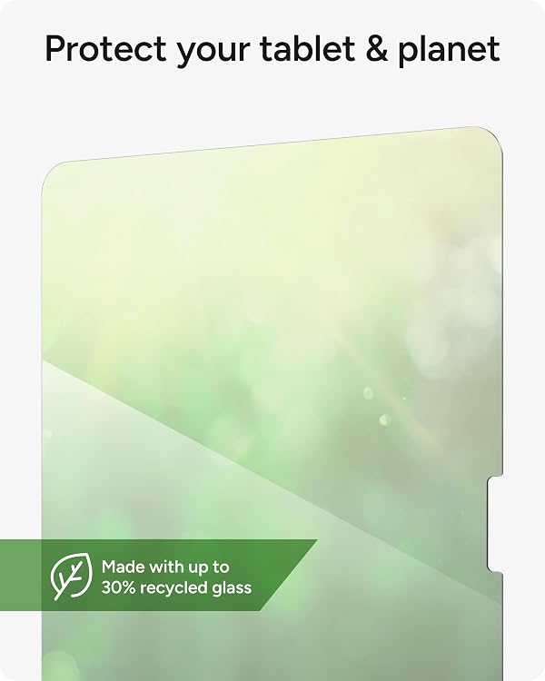 ZAGG Glass Elite Screen Protector for iPad 11-inch (A16) & iPad 10.9-inch (10th Gen) - 5X Stronger Tempered Glass, Smudge-Free, Easy Installation, Eco-Friendly with Recycled Glass by ZAGG - Image 9