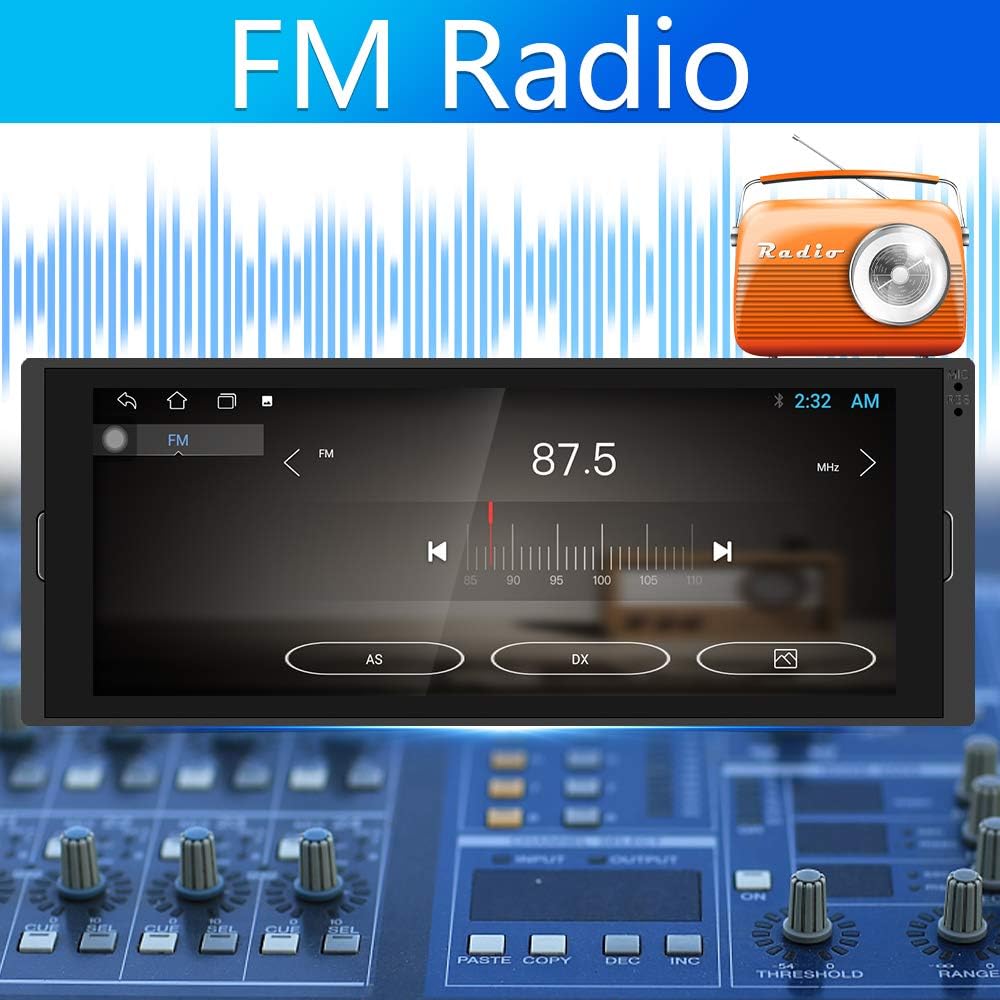 Suреr Sаlе 🛒 AMPrime Single Din Car Stereo Radio with Bluetooth 6.9” Touch Screen FM Receiver MP5 Car Multimedia Player Support Mirror Link for Phone, WiFi, GPS, Dual USB Port, Backup Camera, SWC