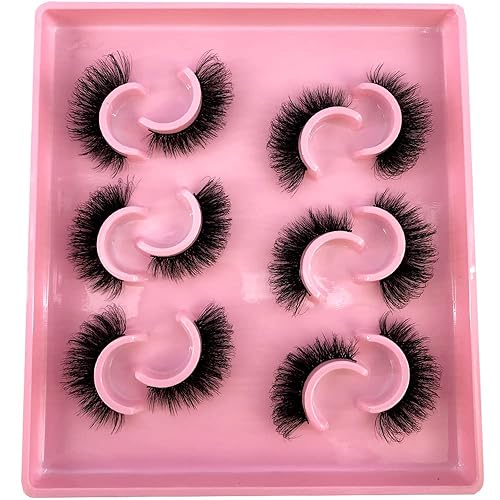 Miniatura 3 de HBZGTLAD Paquete de 6 pares de pestañas postizas esponjosas naturales de imitación de visón, paquete de pestañas 3D (MSD-4)