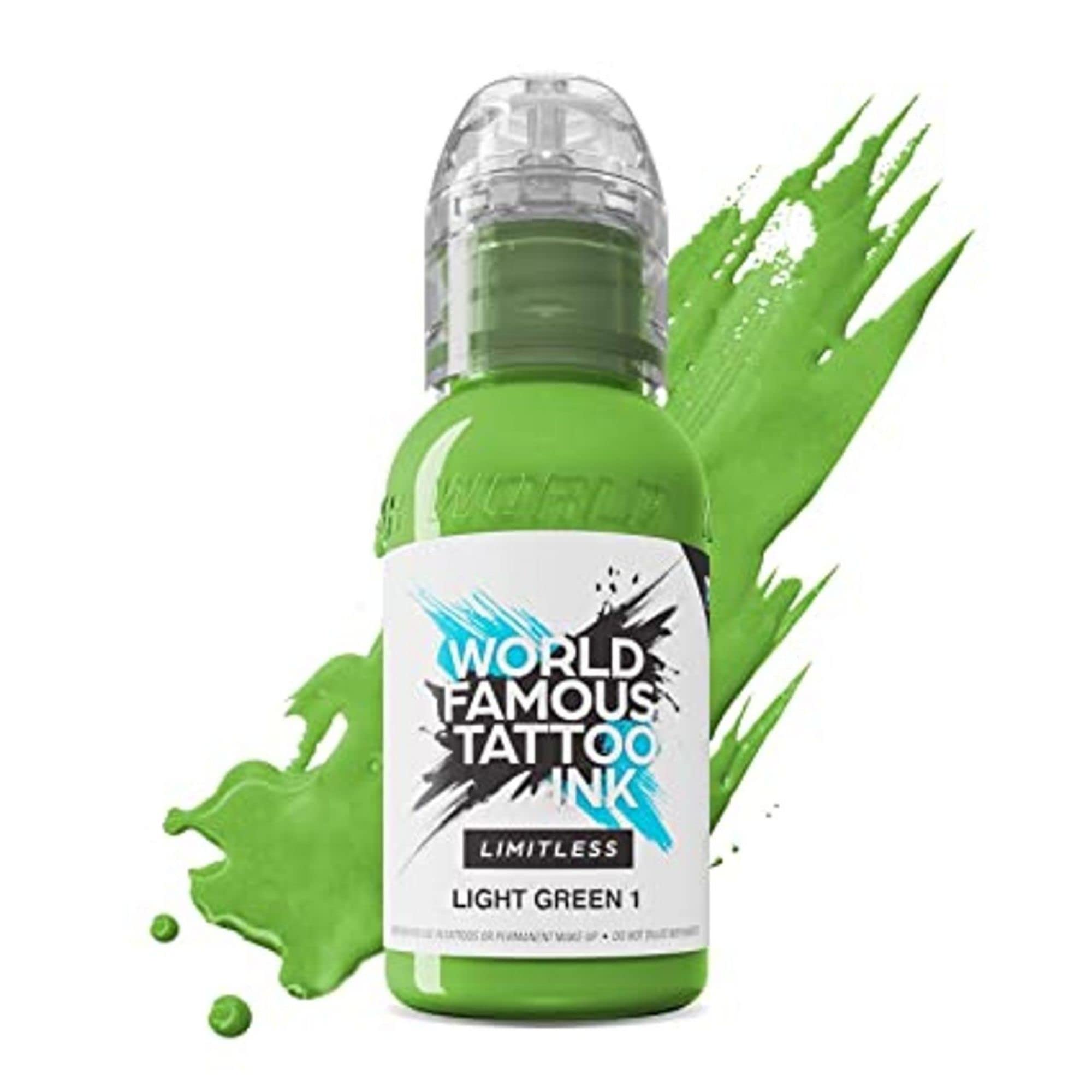 World Famous Limitless, Light Green 1, Tattoo Ink, 1 oz