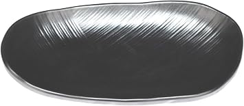 Lucky Star Melamine Oval Plate Sushi Sashimi Appetizer Salad Platter Dish, 11-1/2" X 5-5/8", Black 10