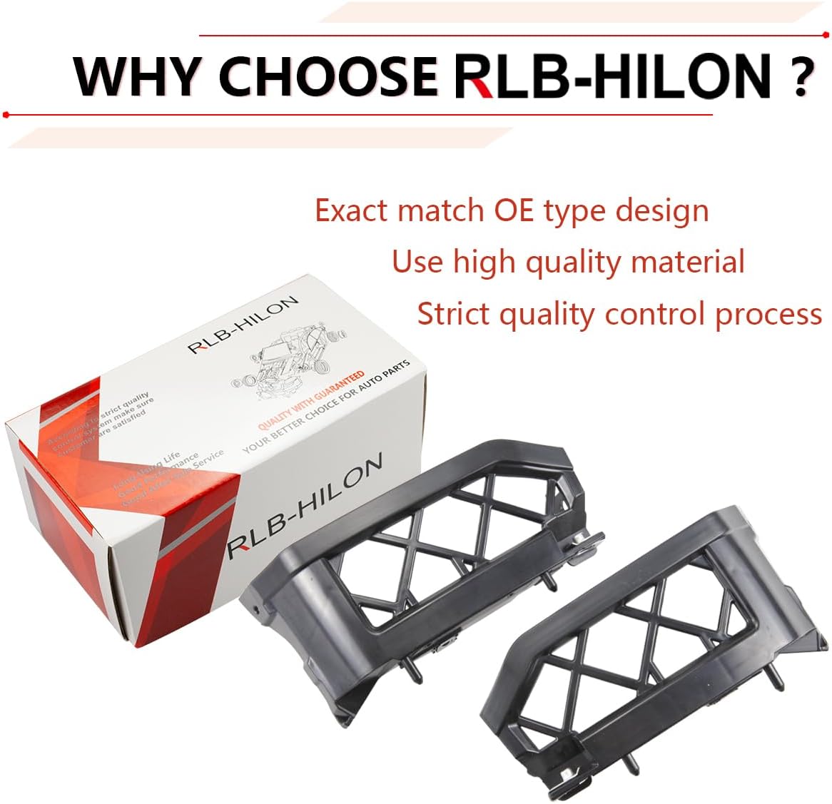 RLB-HILON Front Bumper Bracket Compatible with Nissan Frontier Pickup Truck 2005 - 2018 Year, for Nissan Pathfinder 2005 - 2012 Year, for 62223EA500 62222EA500