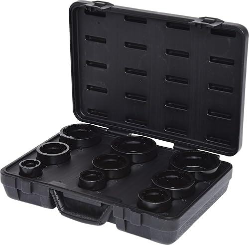 KS TOOLS Juego de enchufes para tuercas de ranura KM, pernos internos, 9 piezas