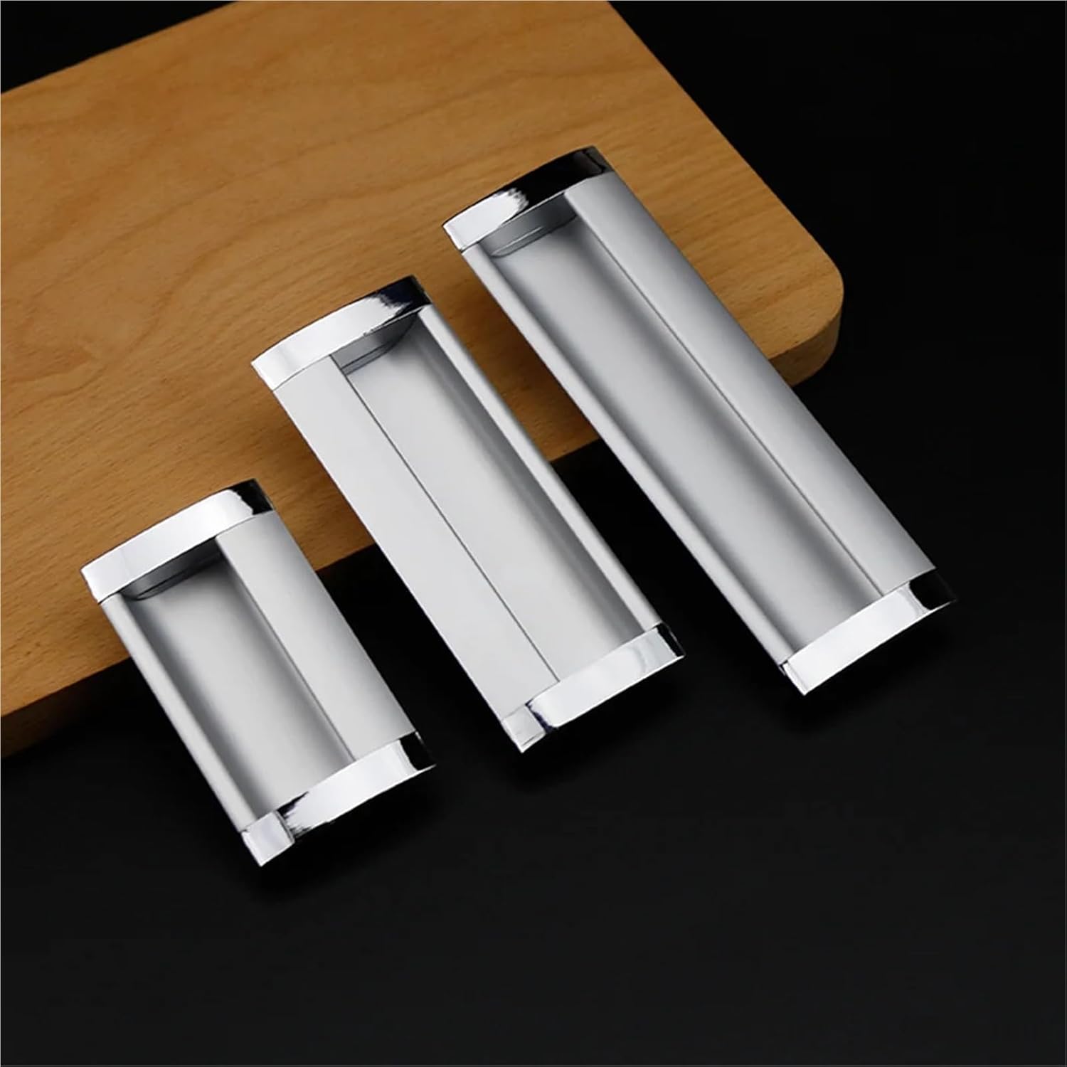 Aluminum Alloy Hidden Finger Drawer Pull Handle Furniture Concealed Flush Recessed Embedded 1Pcs(96MM)