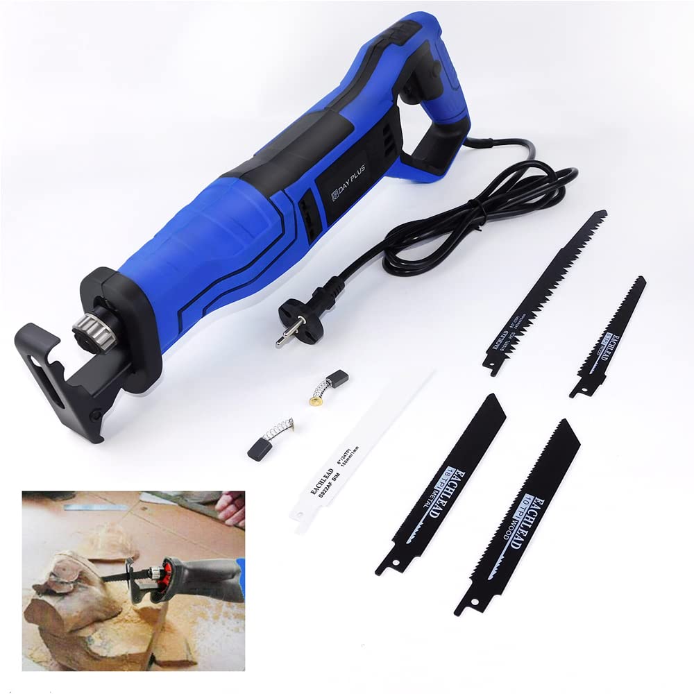 Sega a sciabola elettrica, sega universale, 900 W, lunghezza 28 mm, velocità variabile di 0-2800 giri/min, 5 lame, potenza di taglio 160 mm (legno), 8 mm (metallo), 60 mm (plastica)