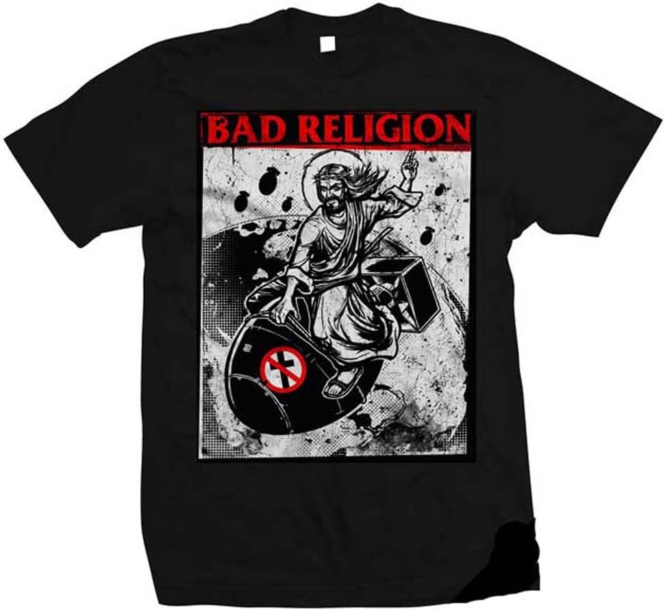 Atomic Jesus Adult T-Shirt - Black (Large)