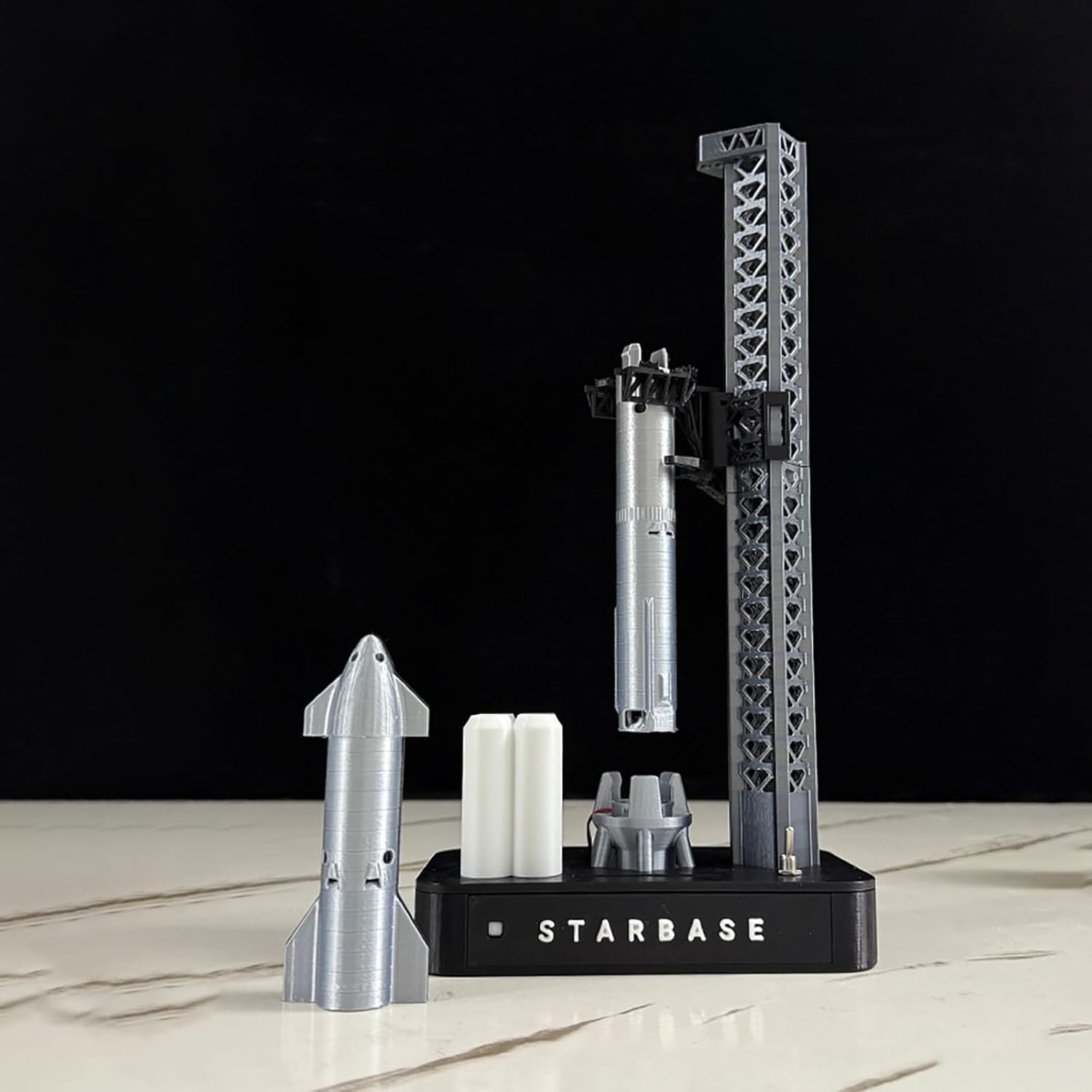 SpaceX Starship Rocket Model with Humidifier, Dragon Spacecraft Rocket NASA Rocket Model Desktop Ornament, Aerospace Collectible Ideal Gift for Adult Space Lover, High 30cm