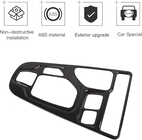 Miniatura 2 de JeCar Cubierta de panel de cambio de marchas de fibra de carbono, accesorios interiores compatibles con Jeep Cherokee 2019 2020 2021 2022