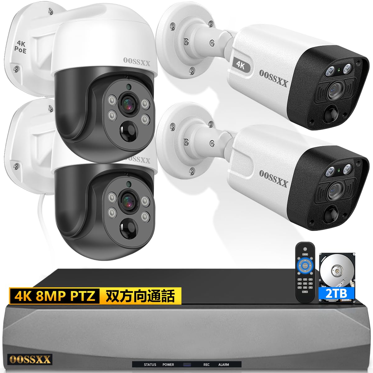 Amazon.co.jp: 【4K800万画素・双方向通話・自動追跡・PTZ制御